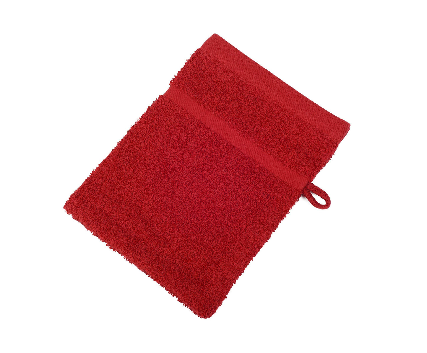 Gözze - Bath/Shower Glove/Mitt, Set of 4, Soft and Absorbent, 100% Cotton, 16 x 21 cm - Bordeaux