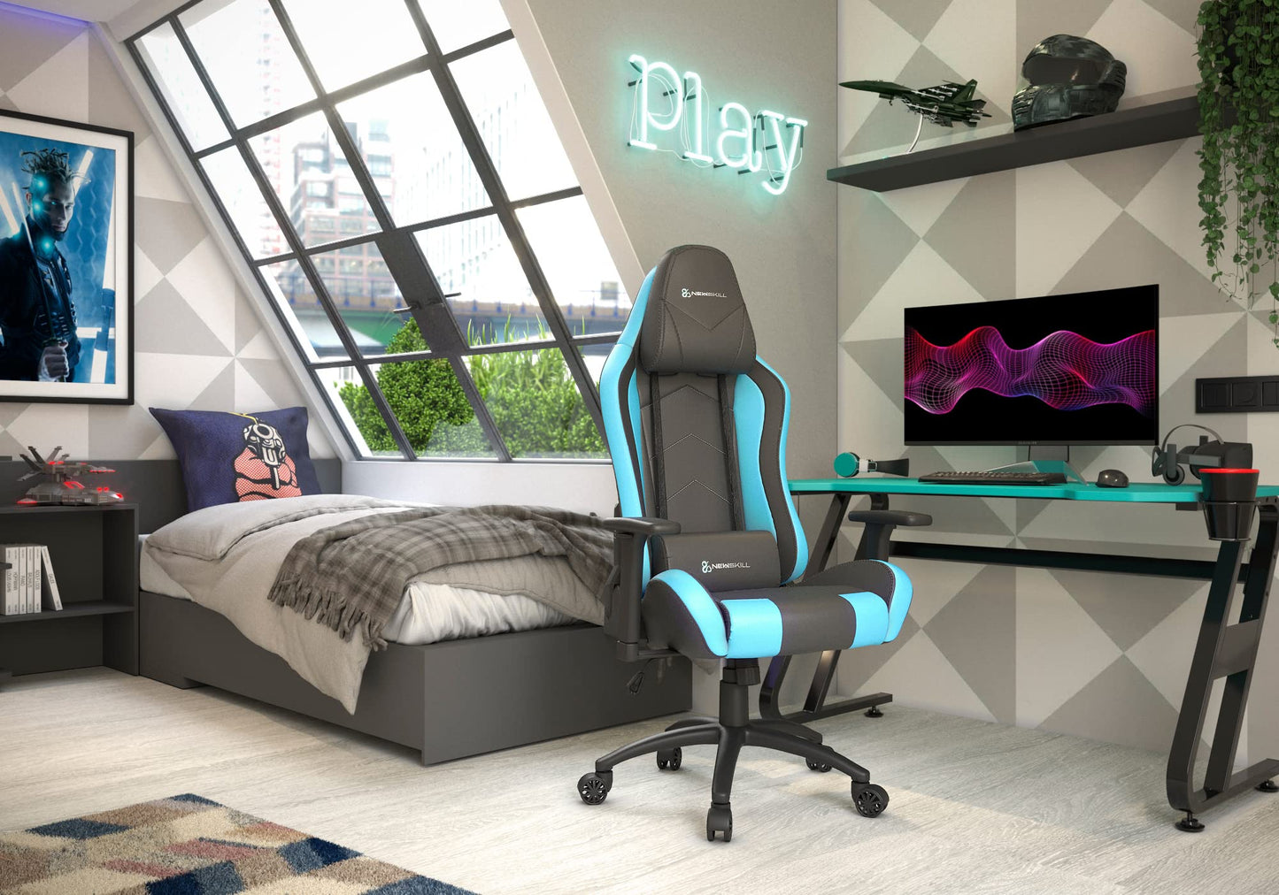 Newskill Takamikura Gaming Chair Blue blue