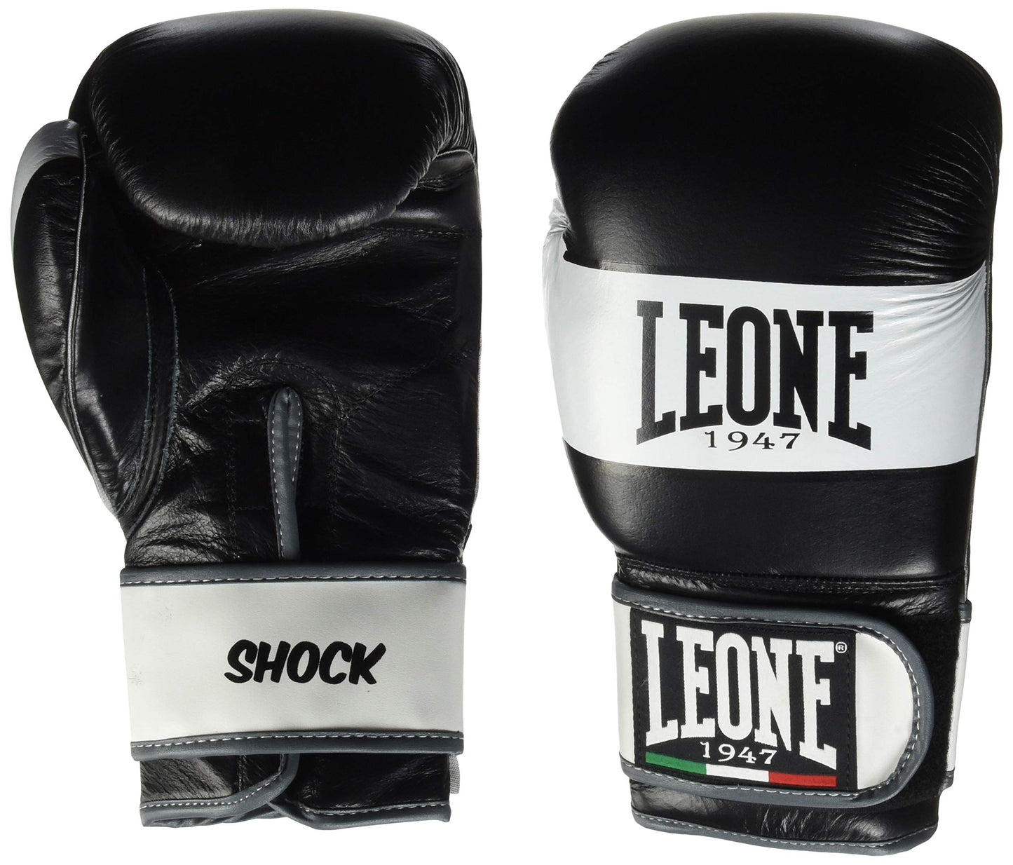 LEONE 1947, Shock Boxing Gloves, Unisex Adult, Black, 12 OZ, GN047