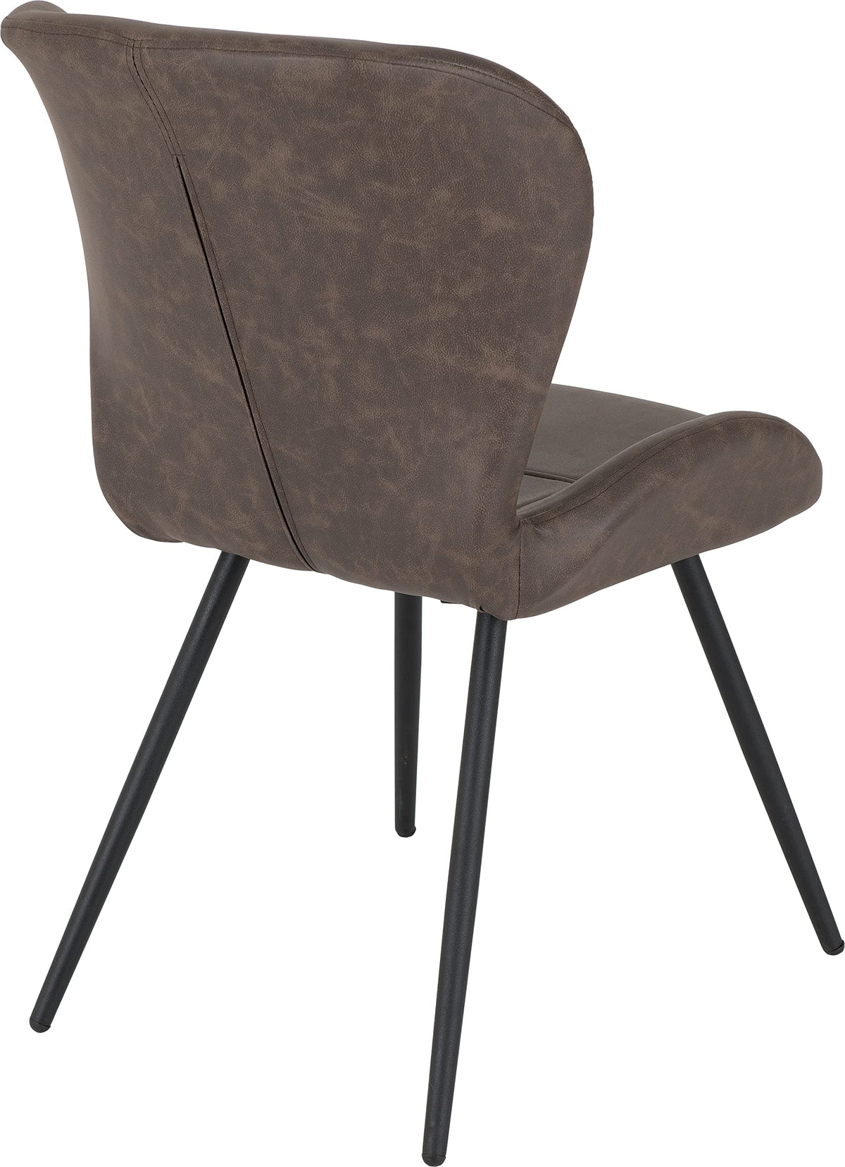 Seconique Quebec Dining Chair Set of 4 in Brown Pu