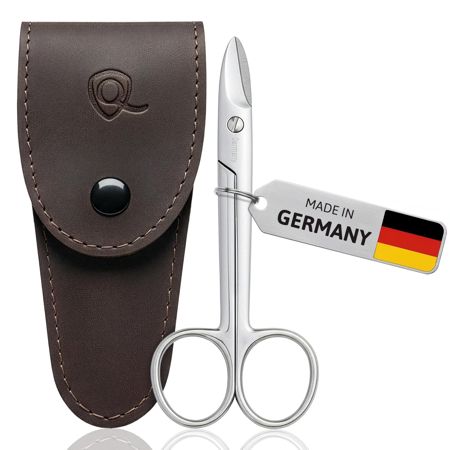 Solingen Nail Scissors for Toenails - Pedicure Scissor for Women and Men - Made in Germany - Extra Fine and Sharp - in a Handy Case, Ideal for