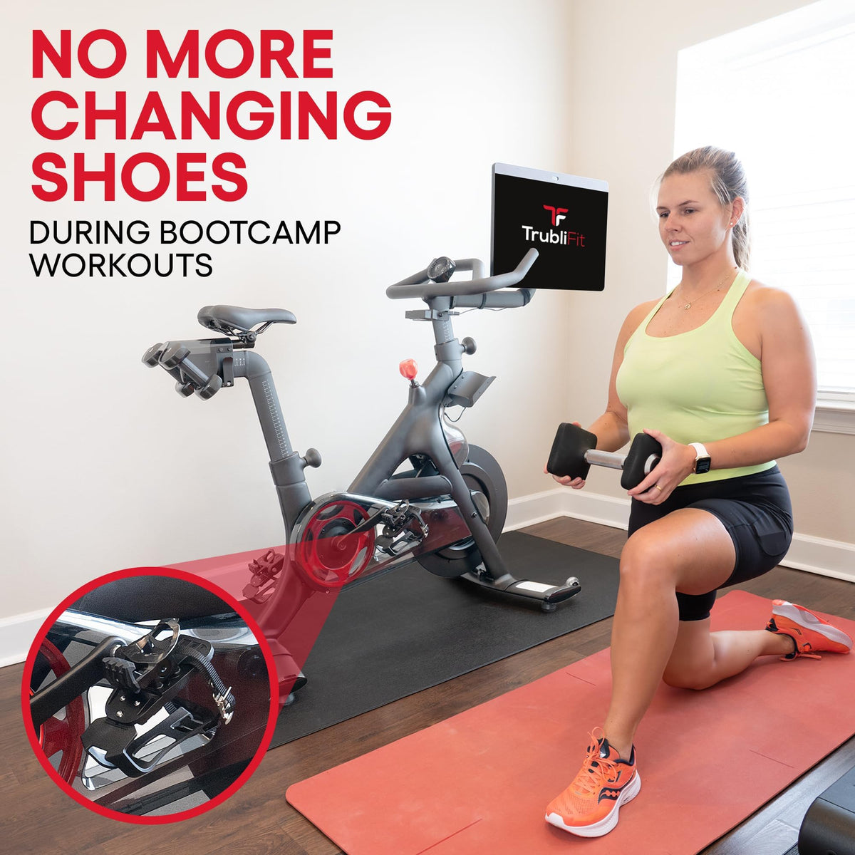TrubliFit Dual Function Toe Cages - Convert Pedals to Two Sided Toe Cages or Delta Cleats - Compatible with Peloton Bike