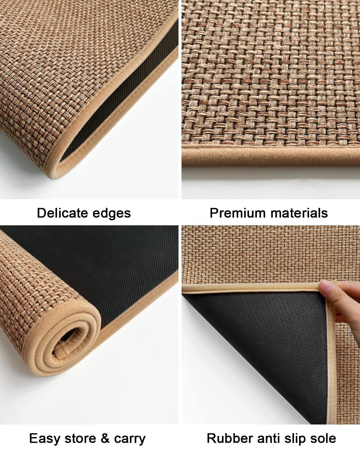 Artnice Kitchen Rug Mat Sets Non Slip Washable, Absorbent Floor Mats for Kitchen, Runner Rugs Set for Kitchen, Hallway, Dining Room, 44x77cm+44x120cm,