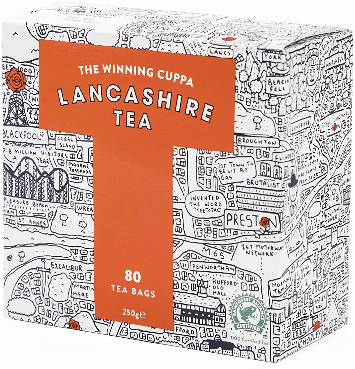 2 x Lancashire Tea Standard Blend (80 Teabags, 250g x 2 boxes)