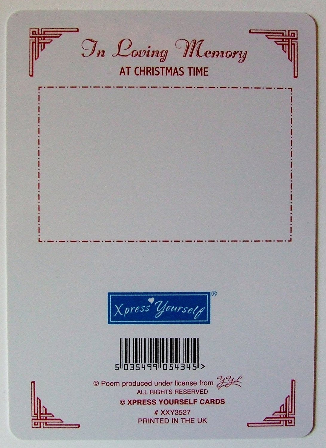 Daughter Grave Card - Christmas Memorial Grave Card