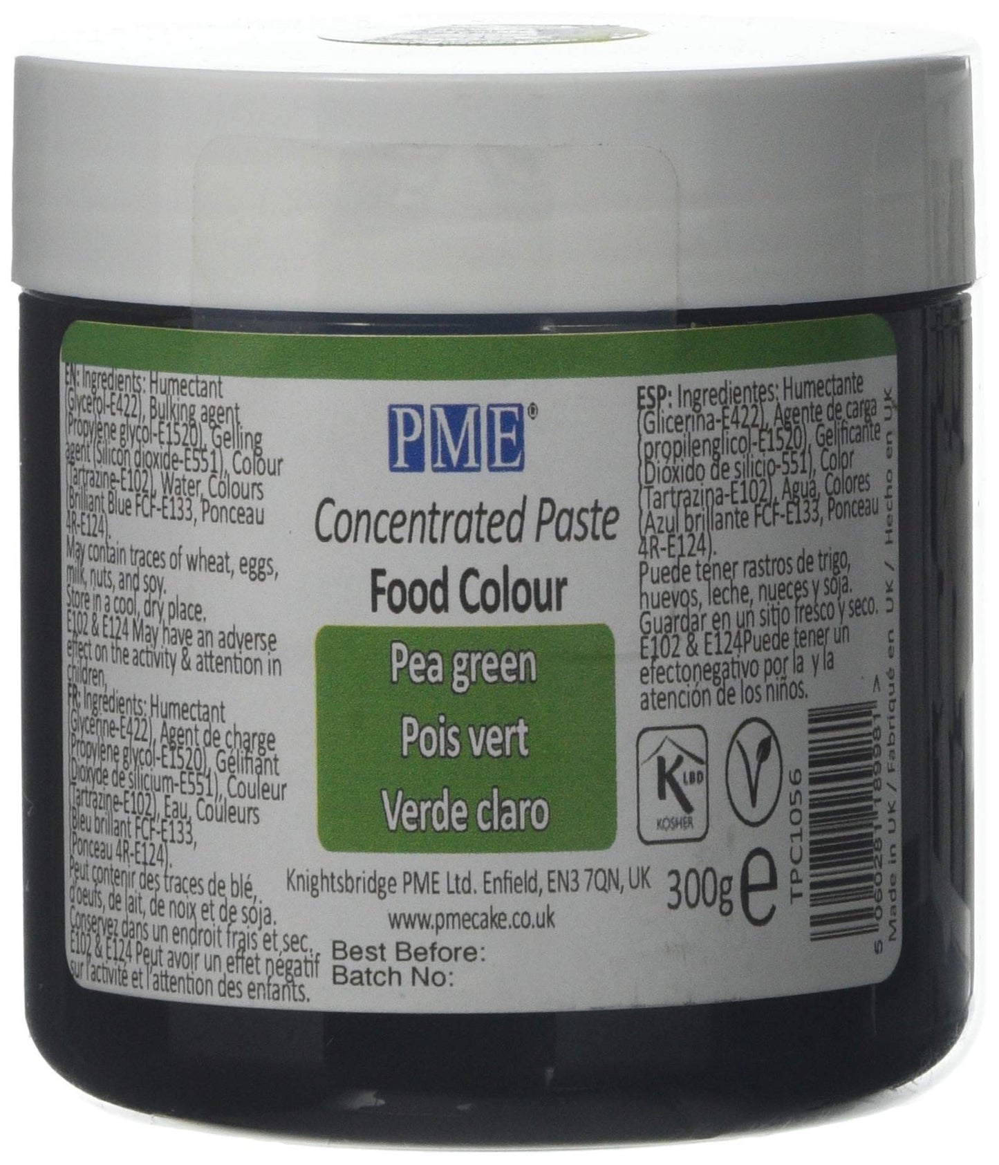 PME Paste Food Colour - Pea Green (300g)