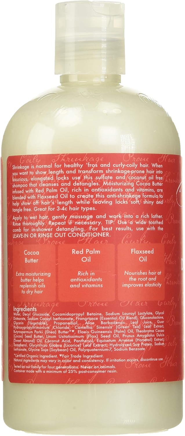 Shea Moisture Red Palm Oil & Cocoa Butter Hi-Slip Detangling Shampoo 13 oz / 384 ml - Anti-Shrinkage & Tangle-Free