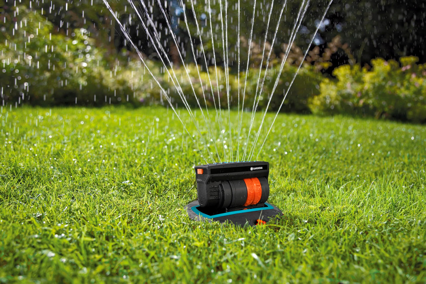 Gardena OS 140 pop-up rectangular sprinkler: sprinkler system for square and rectangular areas up to 140 m? in size, fitted flush to the ground
