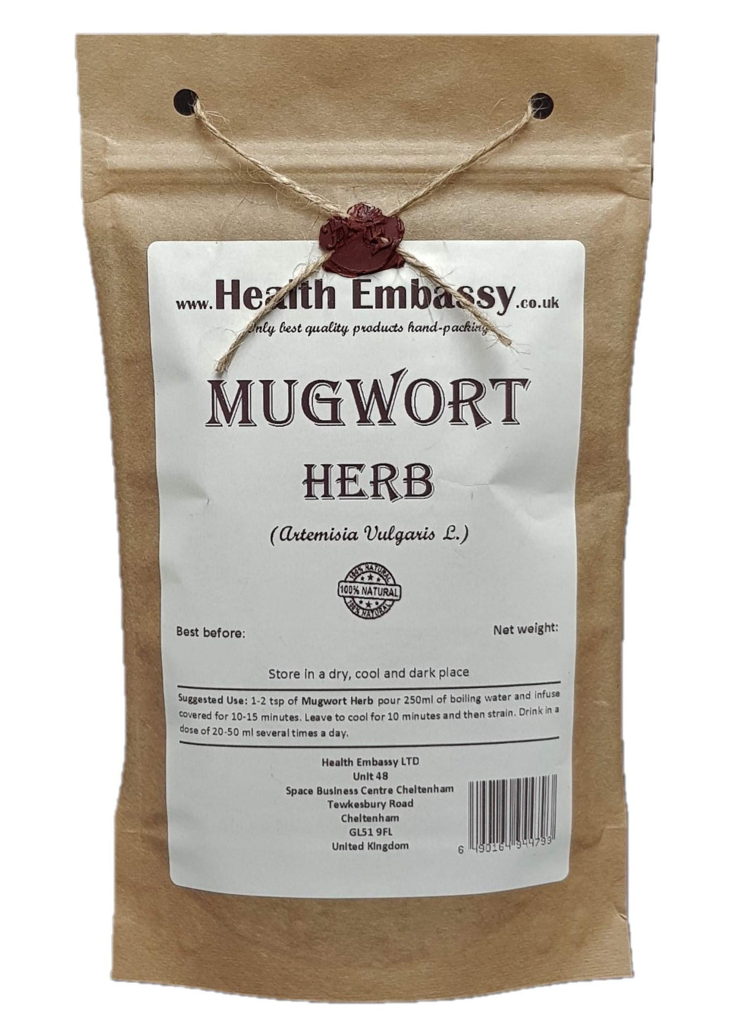 Health Embassy Mugwort Herb (Artemisia Vulgaris L.) Loose Herbal Tea (100g)