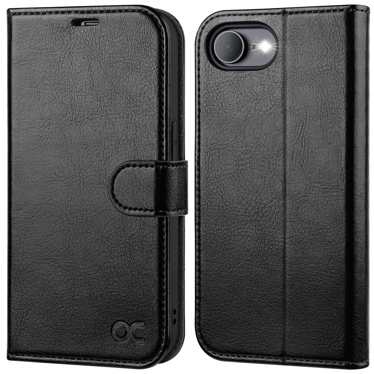 OCASE for iPhone 16e Case, PU Leather Wallet, Magnetic Flip Folio Cover with RFID Blocking, Card Holders, Shockproof TPU, and Kickstand for 6.1 Inch