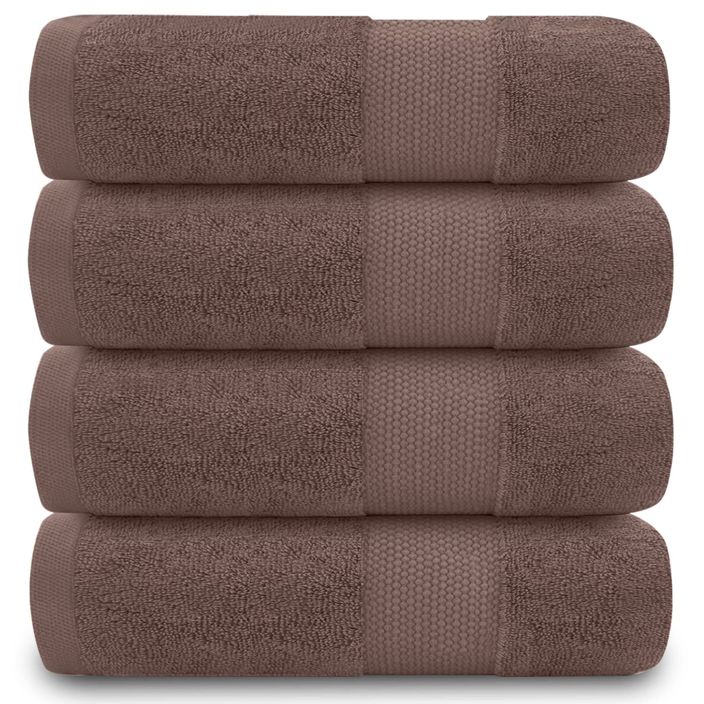 GC GAVENO CAVAILIA Fade Resistant Bathroom Set, 700 GSM Premium Quality Extra Absorbent 100% Cotton Bath, Egyptian, Camel, 4PK Hand Towel