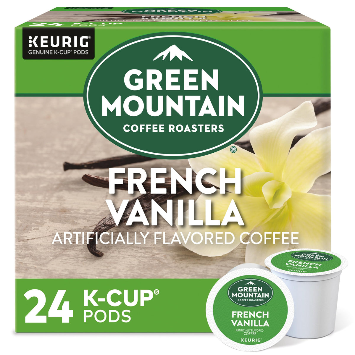 Green Mountain Coffee French Vanilla Coffee K-Cups, Box Of 24