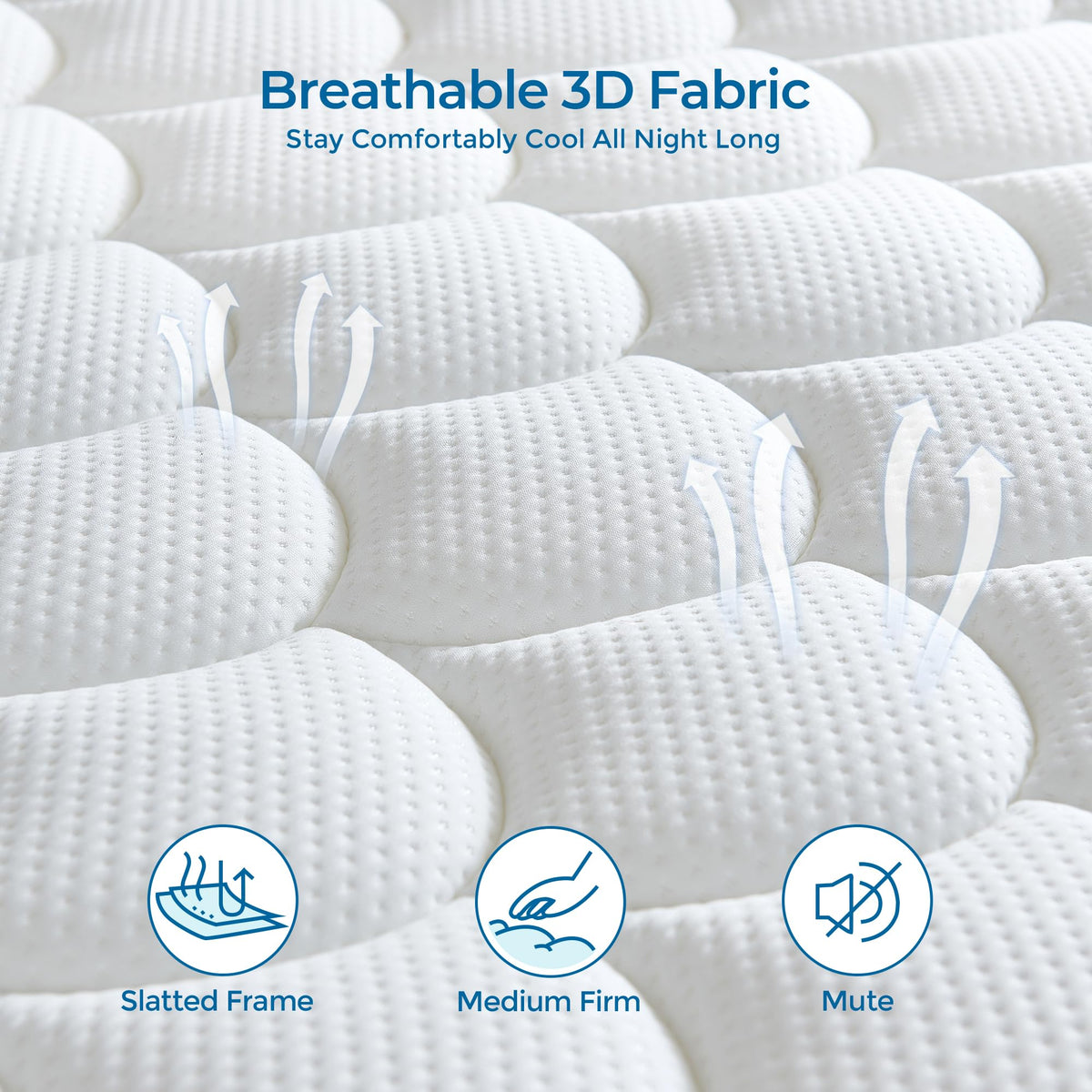 dosleeps Single Mattress 3FT,9 Inch 9-Zone Orthopedic Mattress with Memory Foam & Pocket Springs and 3D Breathable Fabric- Motion Isolation