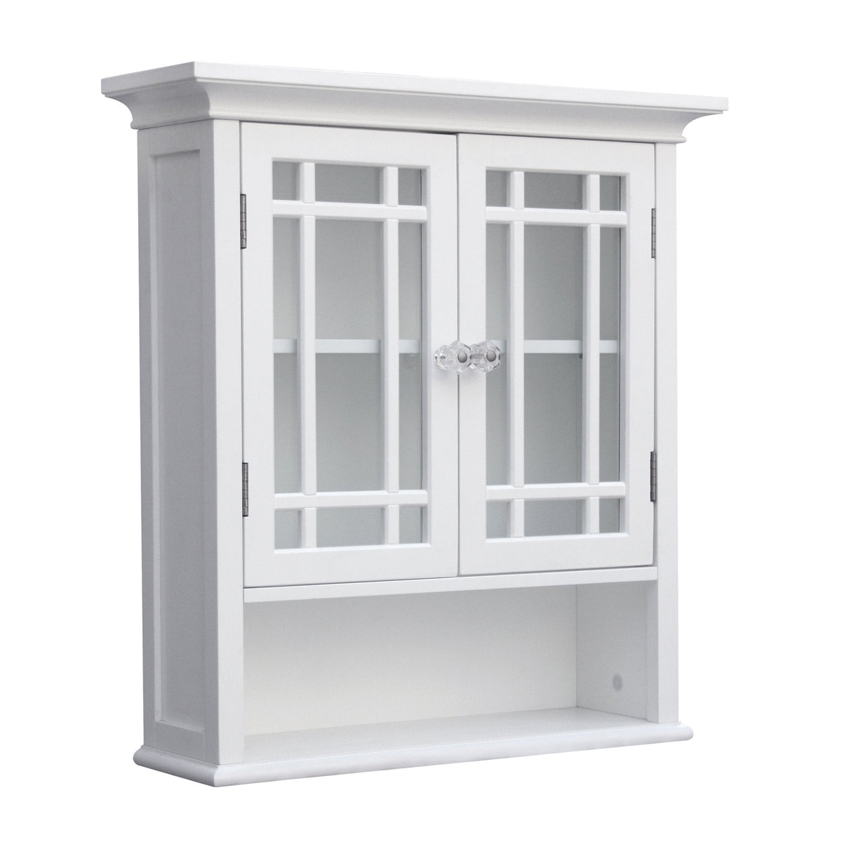 Teamson Home Bathroom Neal Wooden Wall Cabinet 2 Doors White 7473