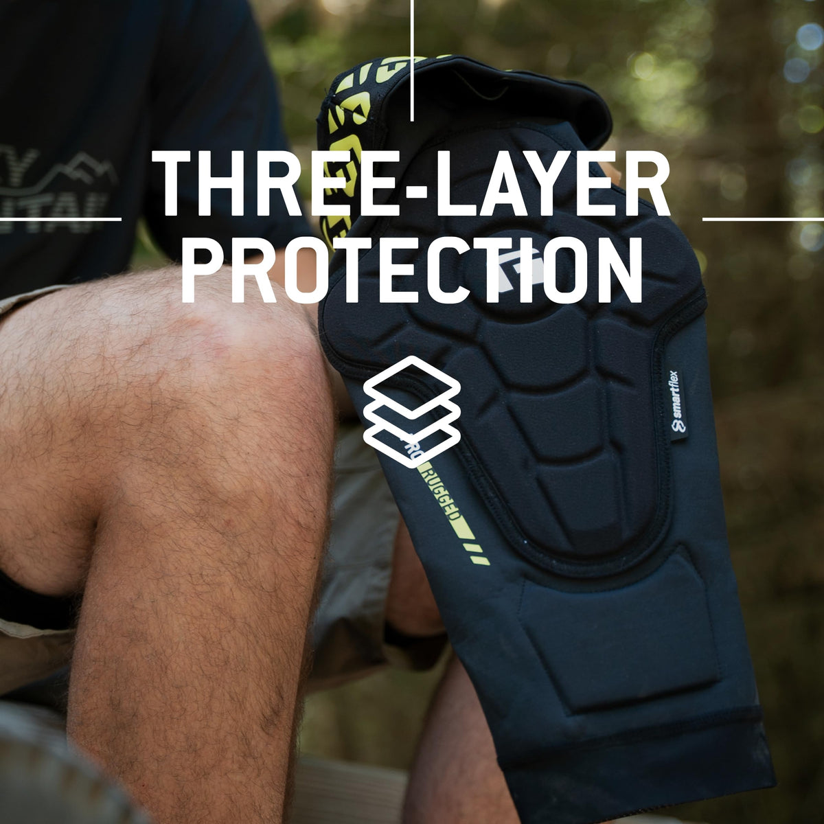 G-Form Pro-Rugged 2 MTB Knee Guards - Mountain Bike Knee Pads for Men & Women - Black, Adult Medium