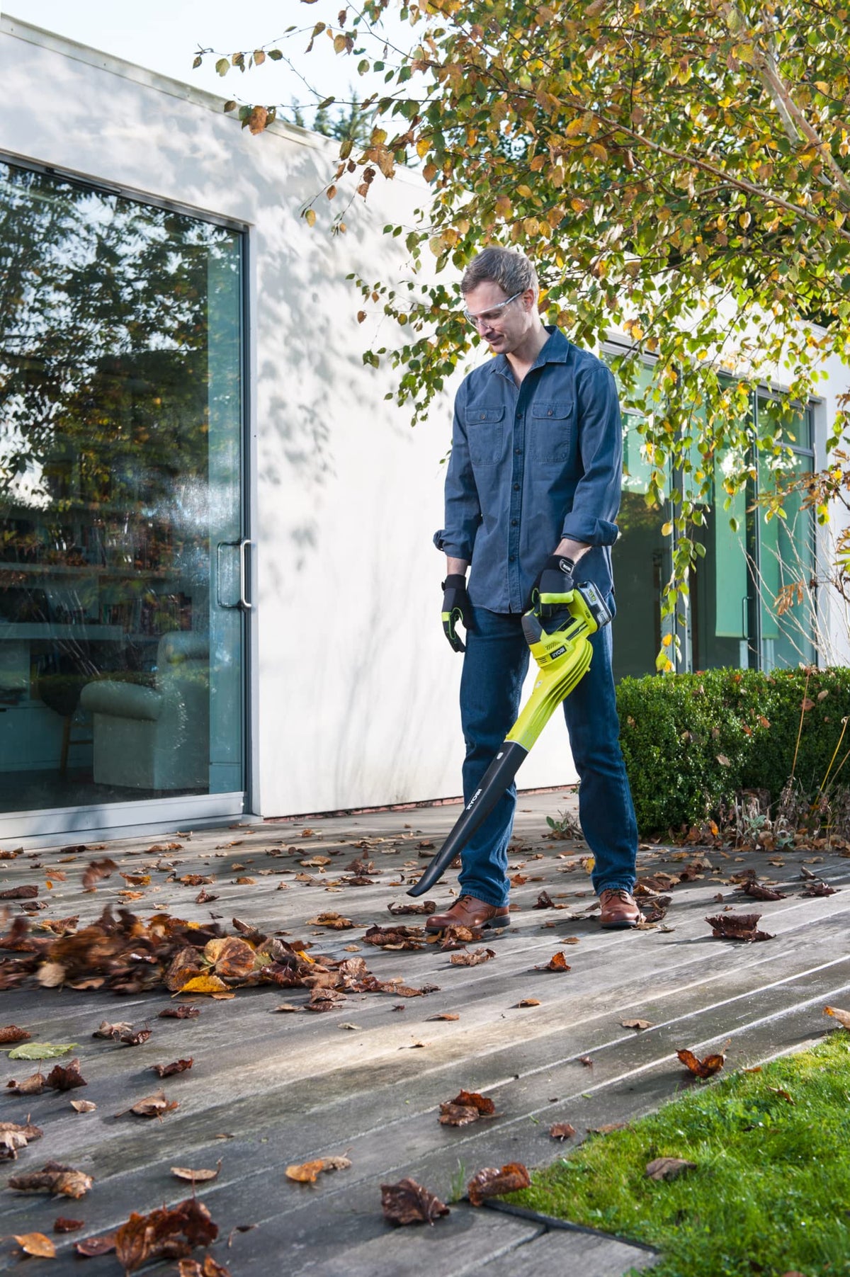Ryobi OBL1820S ONE+ Cordless Blower, Air Speed (Zero Tool), 245 km/h, 18 V, Hyper Green and Grey