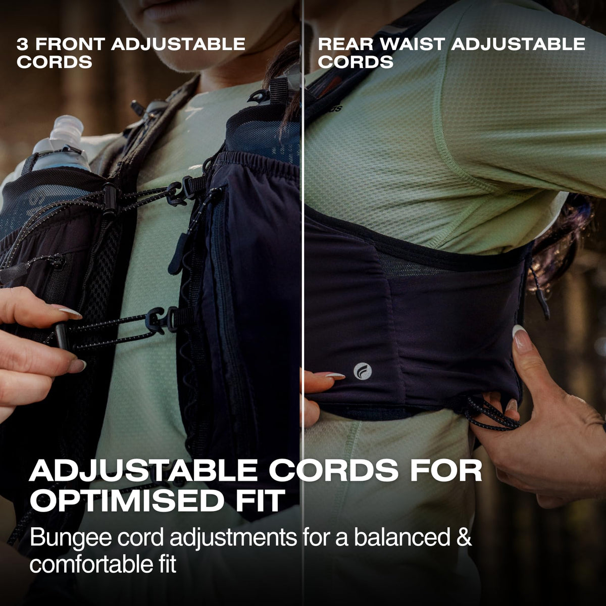 SWIFTVEST? Trail Running Vest | Phone & Water Bottle Holder | Hydration Backpack | 10+ Pockets for Running Accessories