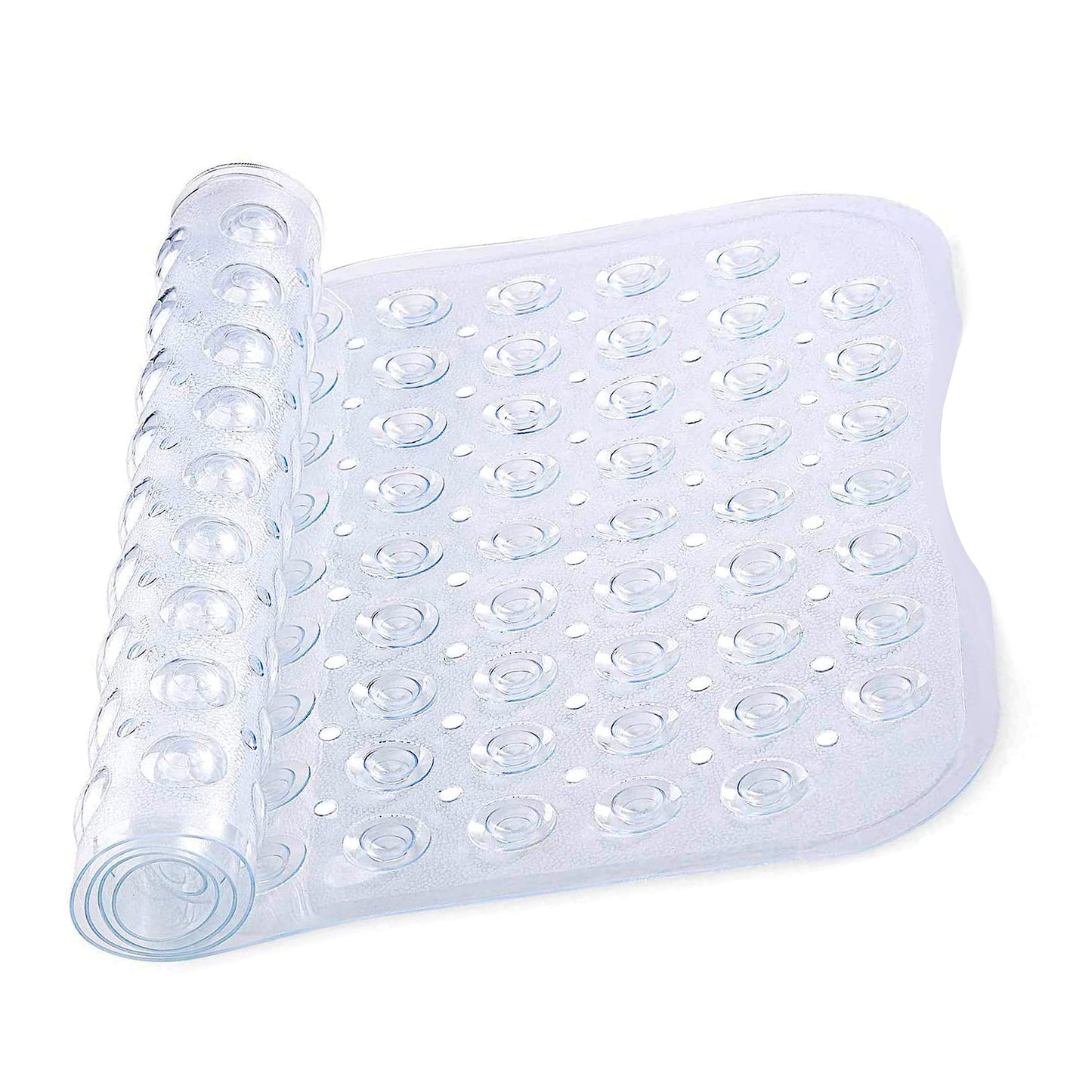 MOONLIGHT20015 Shower Bath Mat Non Slip Anti Mould & Mildew with Strong Suction Cups Grip and Drain Holes Soft Rubber Shower Mats - PVC Bathroom Mat