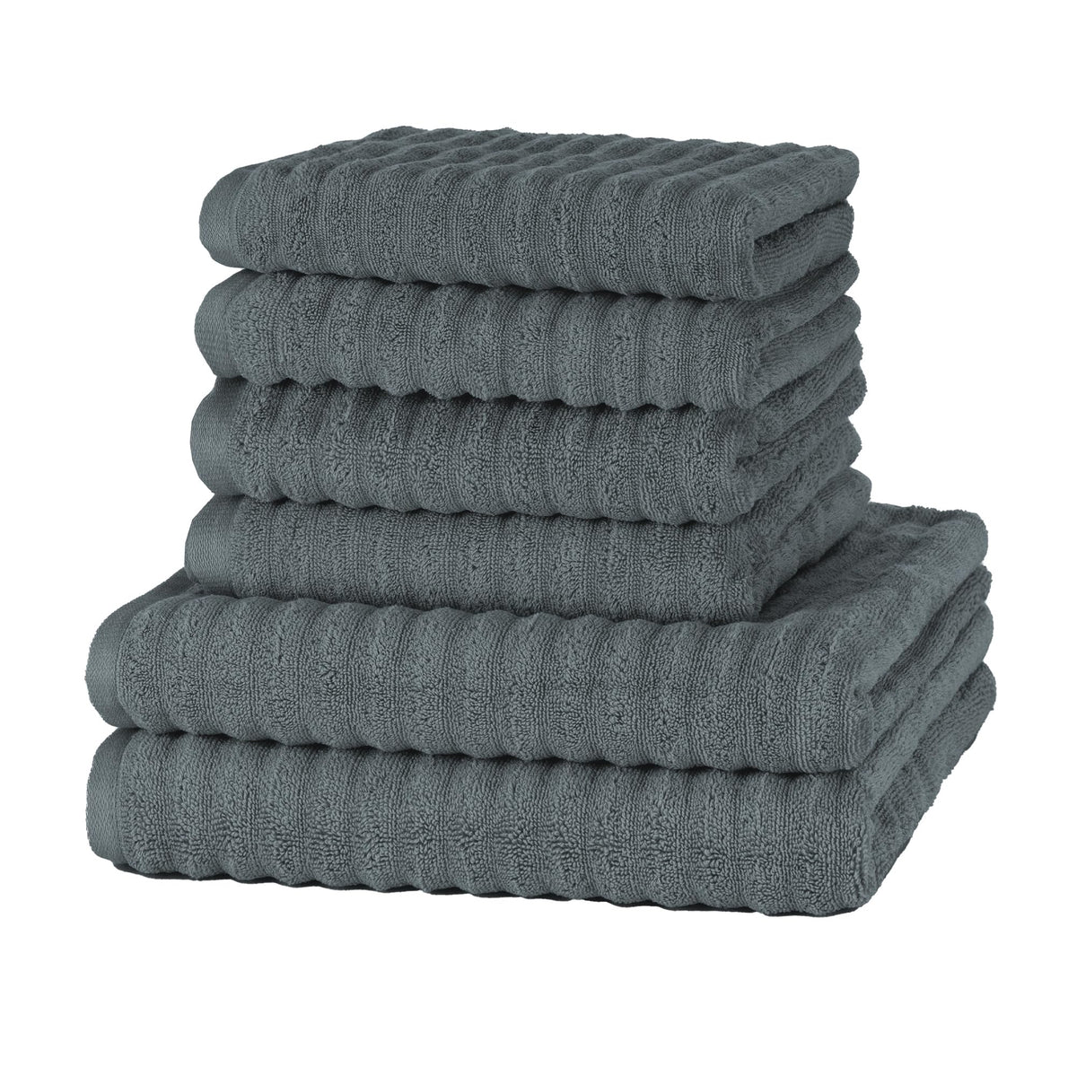 Merana OSLO towel set | quick-drying, soft & lint-free | terry luxury quality | 100% cotton terrycloth | OEKO-TEX | 590 GSM | gift set | Dark gray