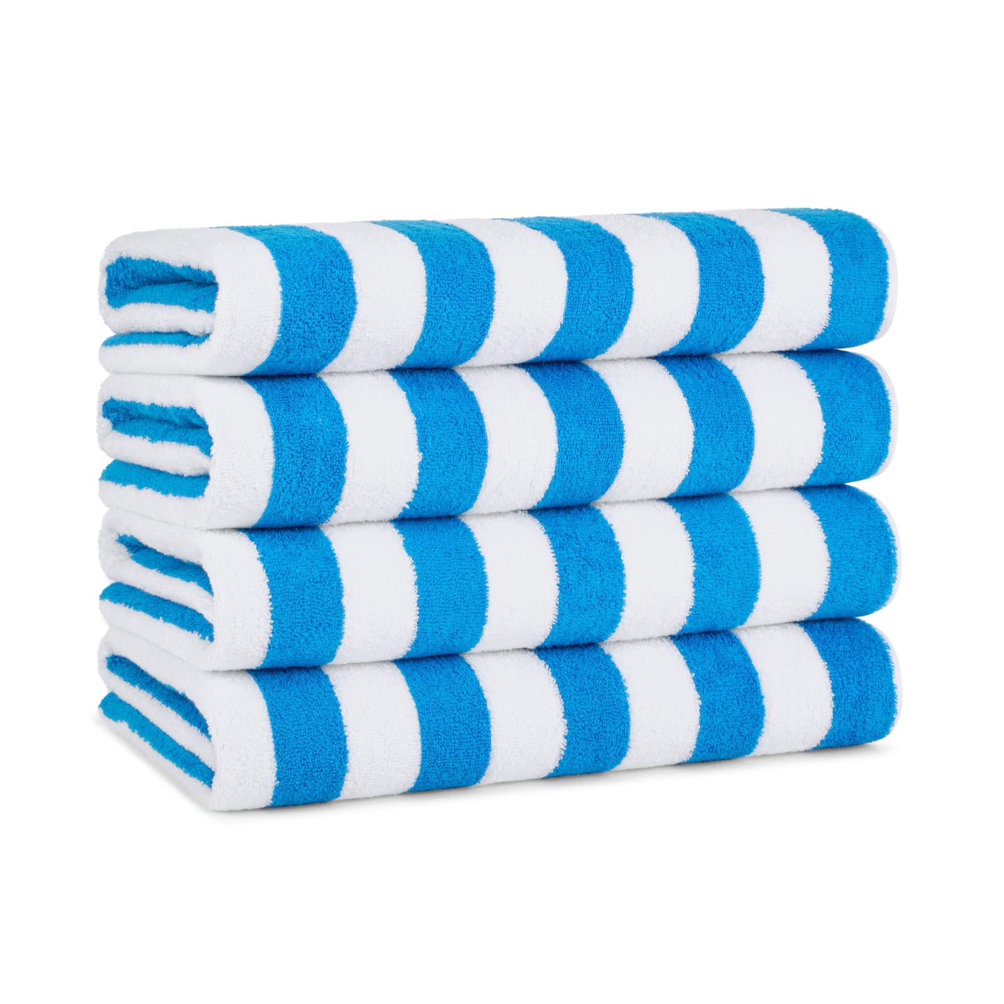 Arkwright LLC California Cabana Striped Oversized Beach Towel | Set of Four Extra Large 30" x 70" | 100% Ringspun Cotton Double Yarn Strength