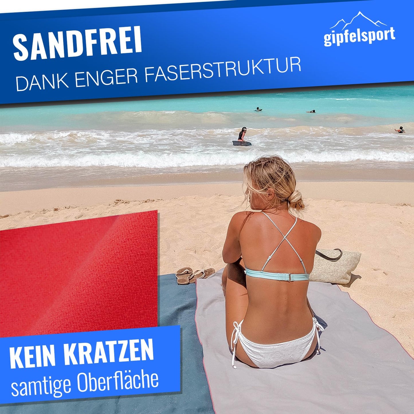 gipfelsport Microfibre Towel | 12 - Red | XL(180x80cm)