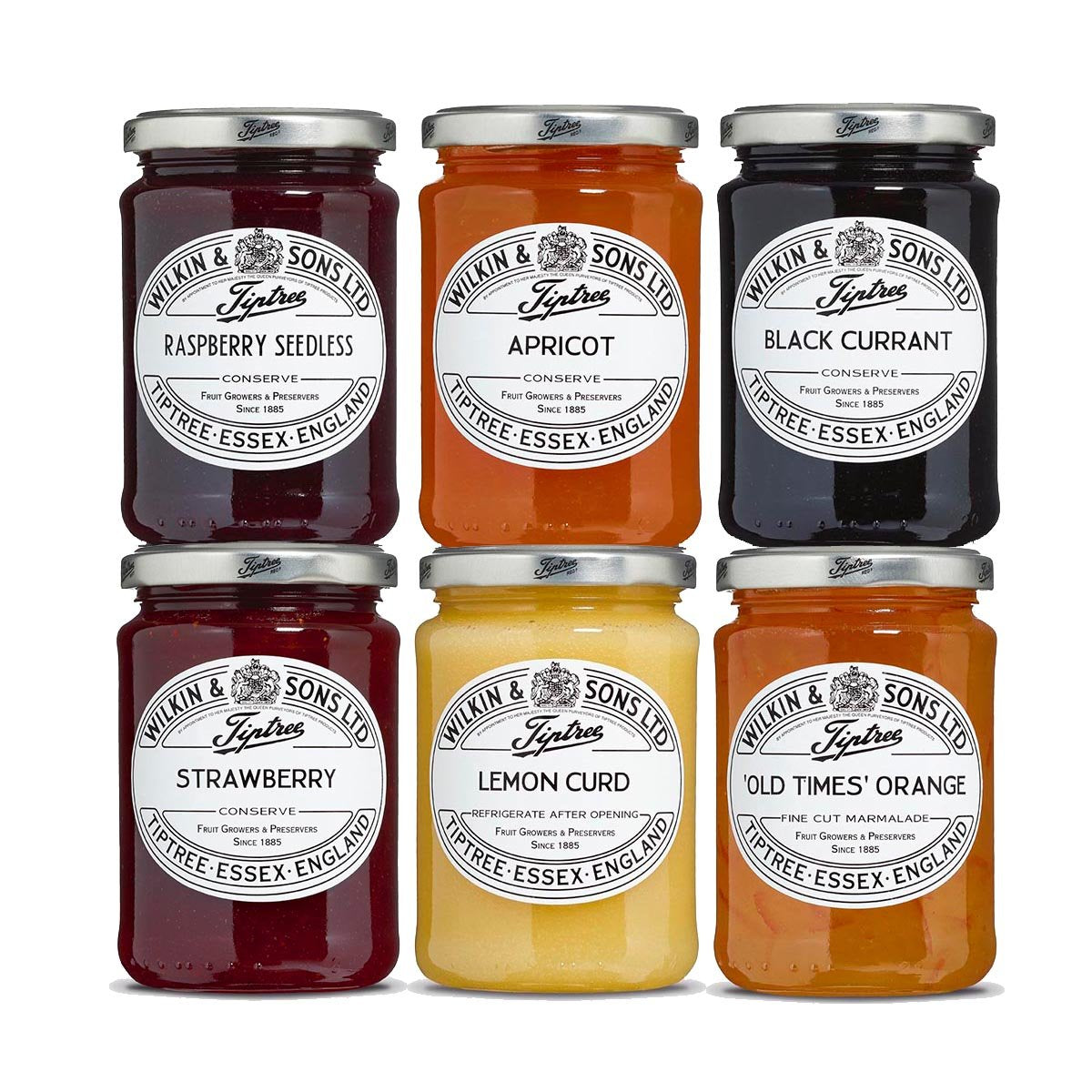 Tiptree Jam, Marmalade & Curd Variety Box (Pack of 6)