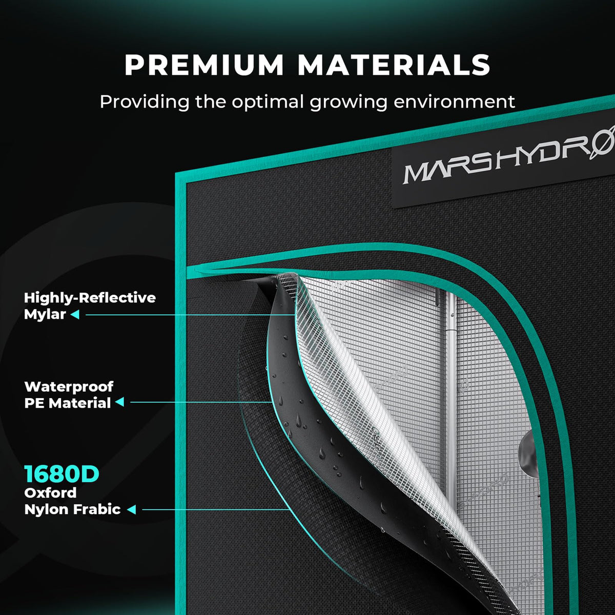 MARS HYDRO Grow Tent 60x60x140 CM Reflective Mylar Small Grow Tent with Removable Floor Tray View Window for Indoor Plant Grow Room for TS600/SP150