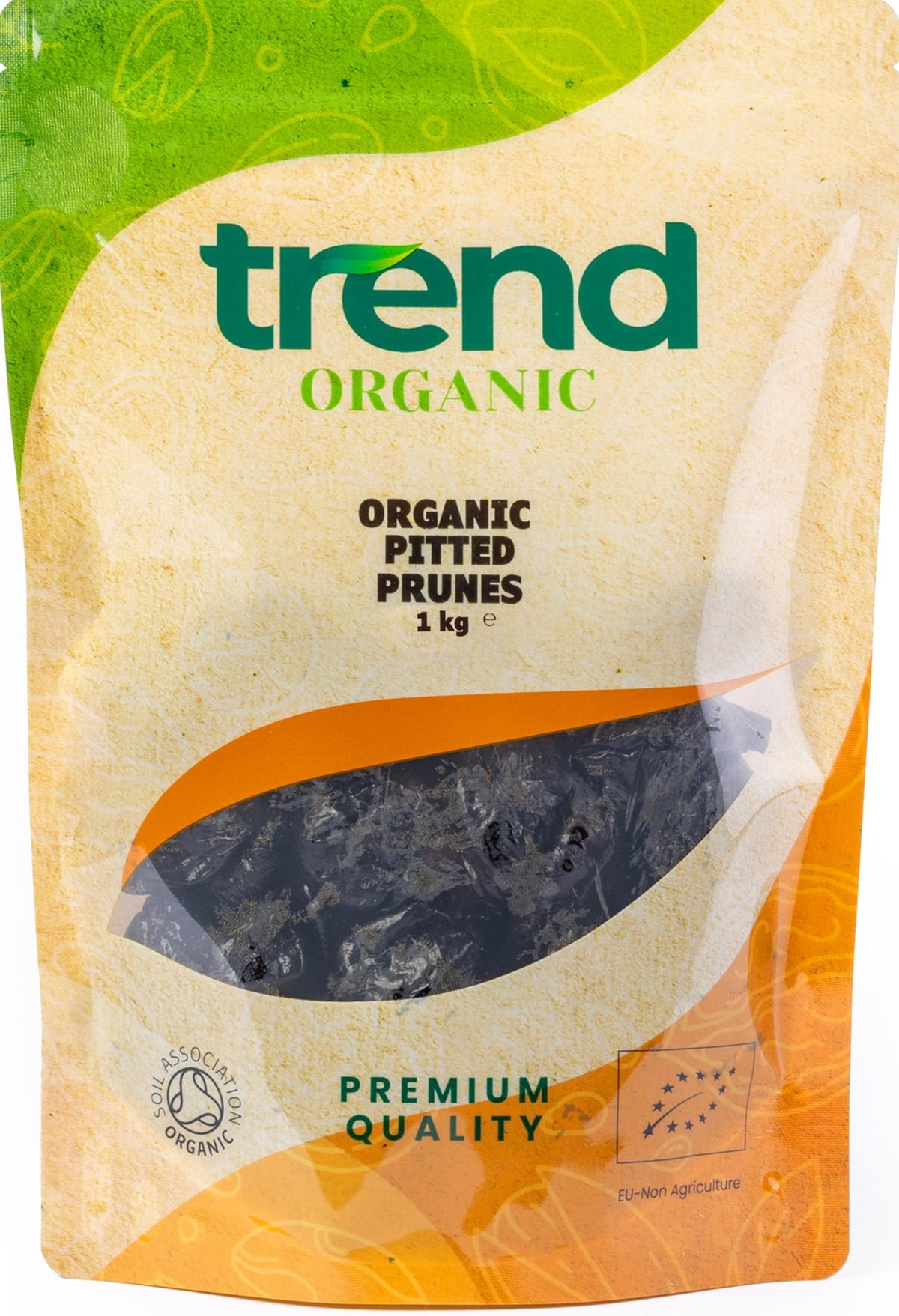 Trend Organic Pitted Prunes 1kg ? Nutritious Natural Snack, Rich in Fibre and Vital Minerals and Antioxidants ? Certified Organic, Vegan, GMO-Free, No