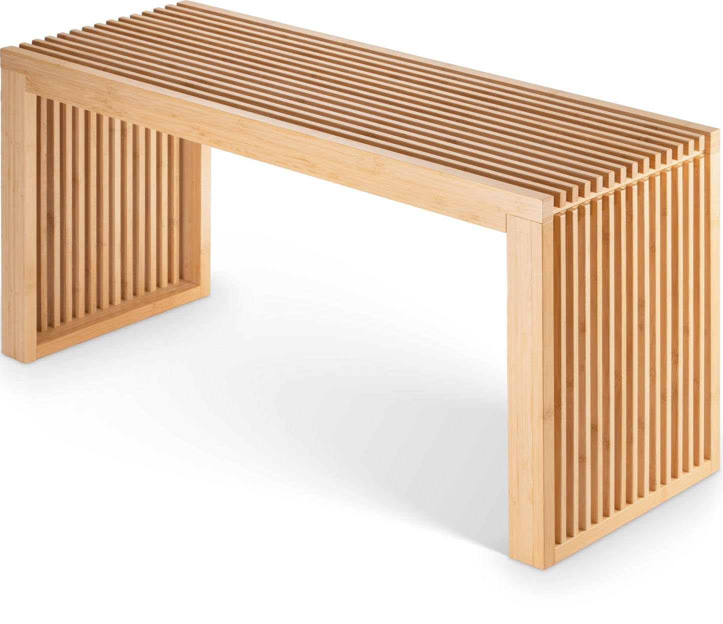 Bamboo Dining Bench - Versatile Wooden Bench for Hallway, Bathroom, Dining Room & Bedroom - Stylish Benches for Comfortable Seating - Sturdy Hallway