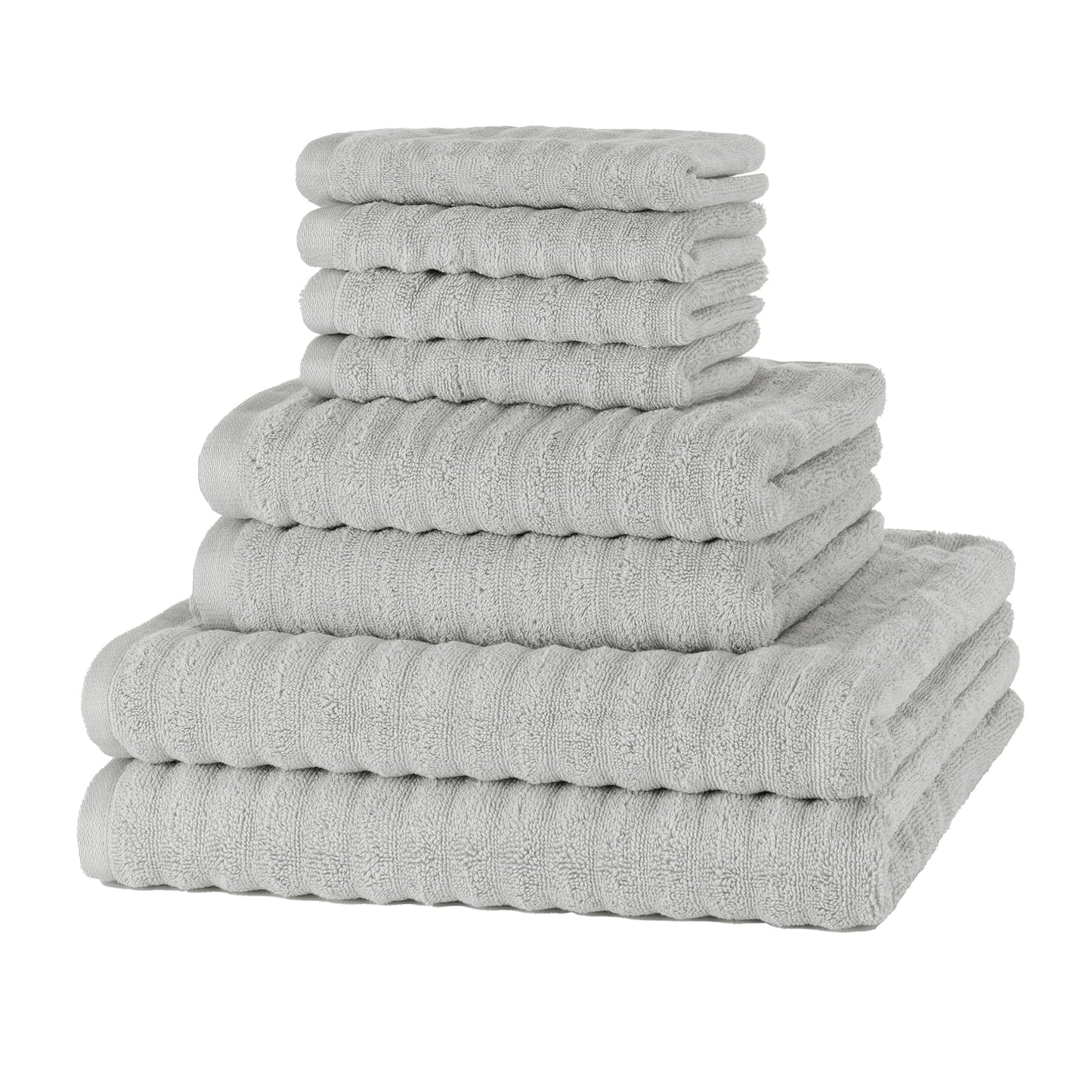 Merana OSLO towel set | quick-drying, soft & lint-free | terry luxury quality | 100% cotton terry | OEKO-TEX | 590 GSM | gift set | Light gray