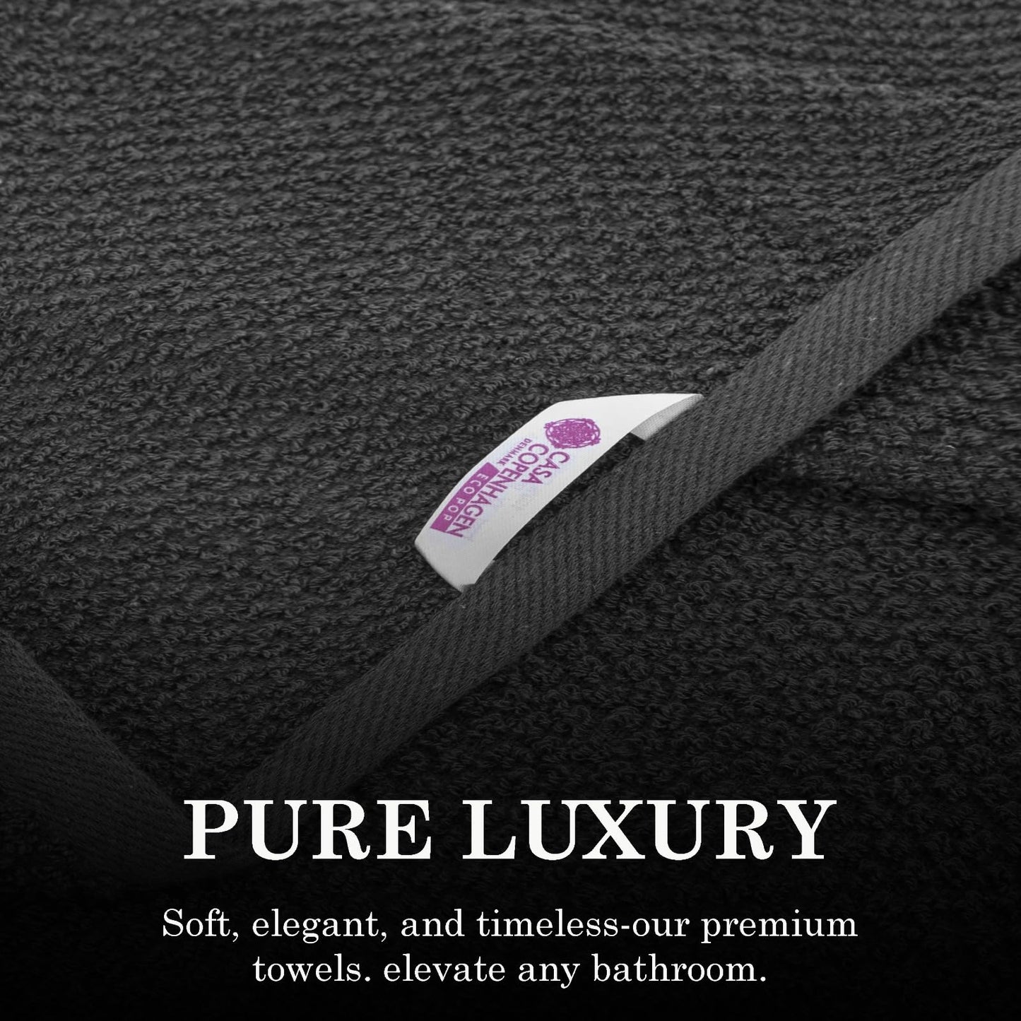 CASA COPENHAGEN Popcorn Textured 6-Piece Small Bath Towel Set - Pine Grey, 550 gsm, 6-piece small bath towels, cotton towels for rough and tough use