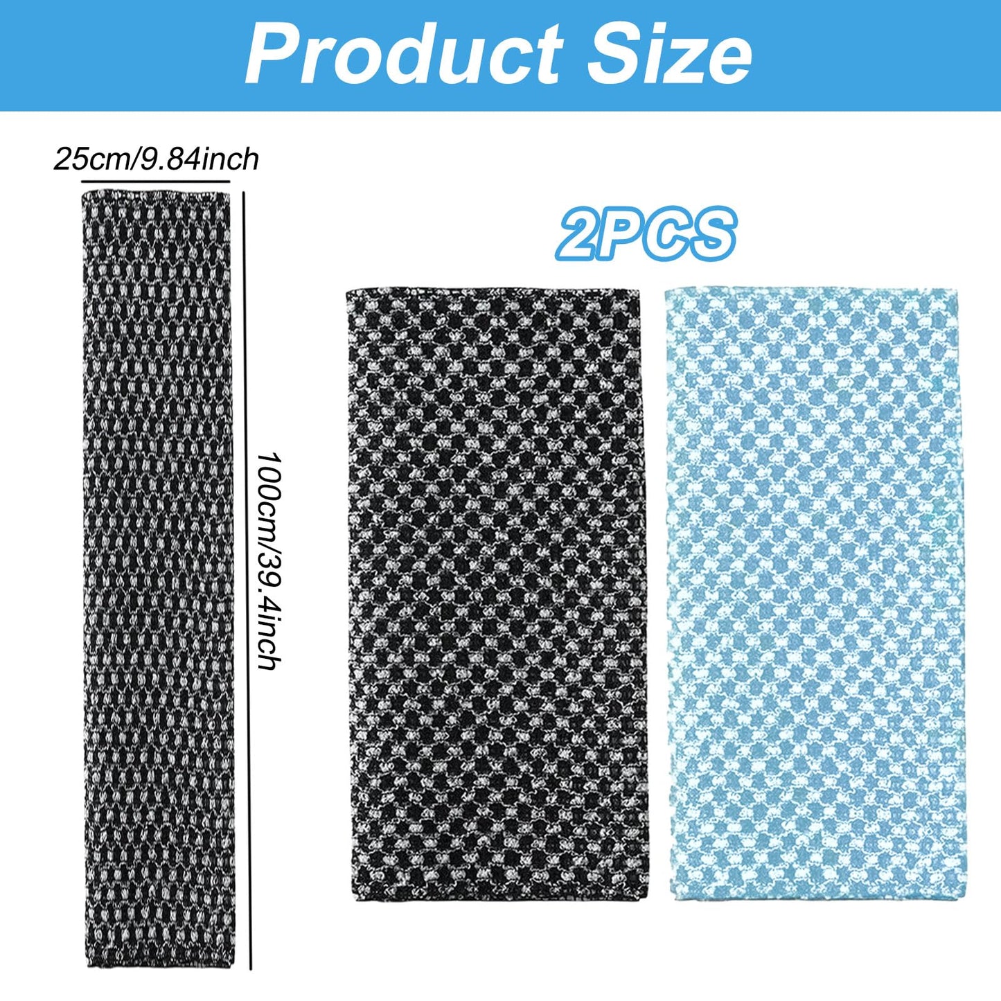 2Pcs Japanese Exfoliating Towel, Extra Long Exfoliating Shower Towel