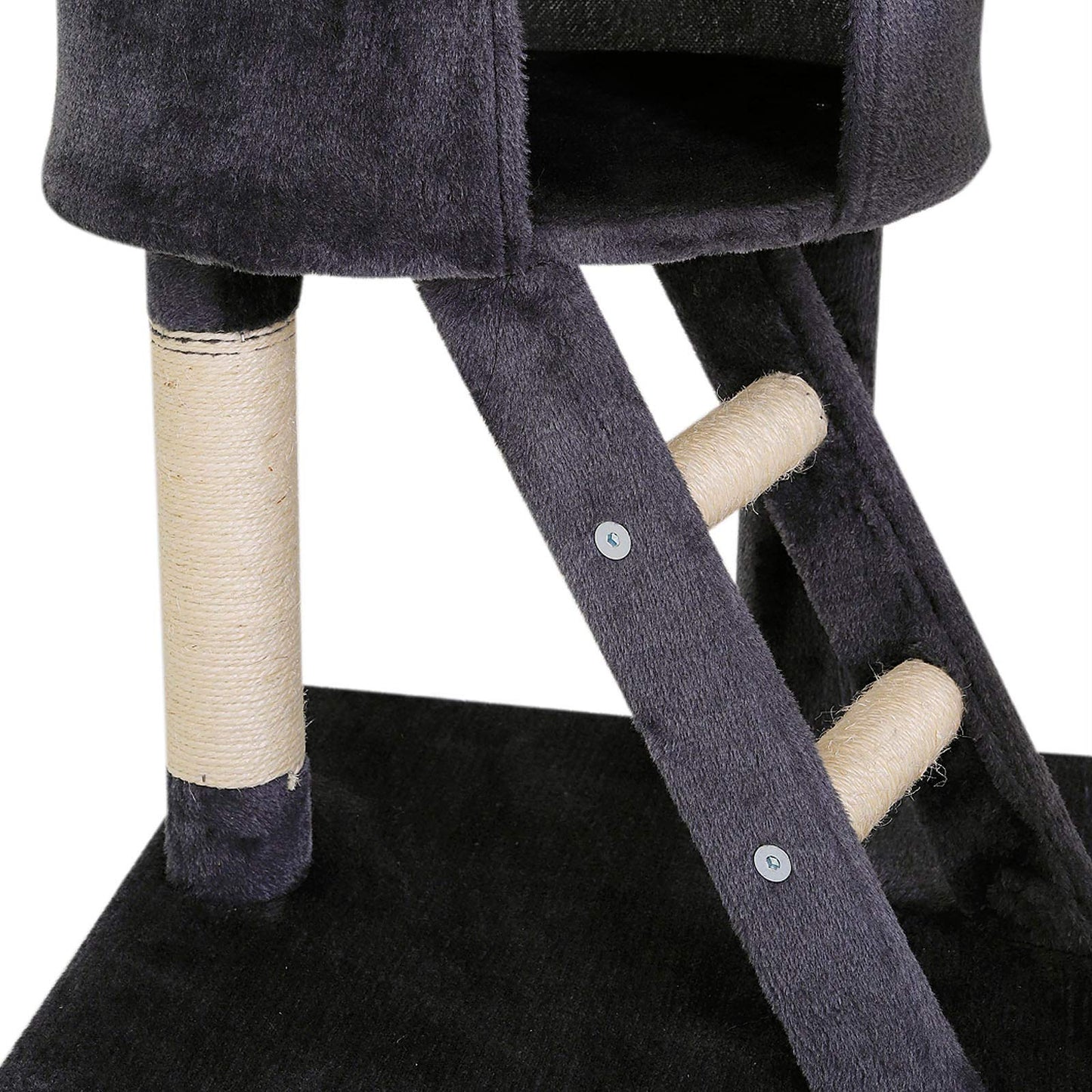 lionto dibea Cat Tree Activity Centre High Ceiling Scratching Post, 240 to 260 cm, Grey