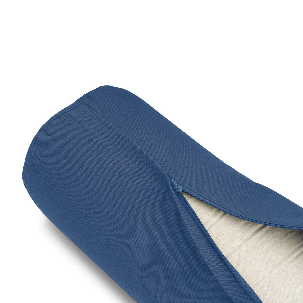 basaho Yoga Bolster | Organic Cotton | Buckwheat Hulls | Removable Washable Cover (Dusty Blue)