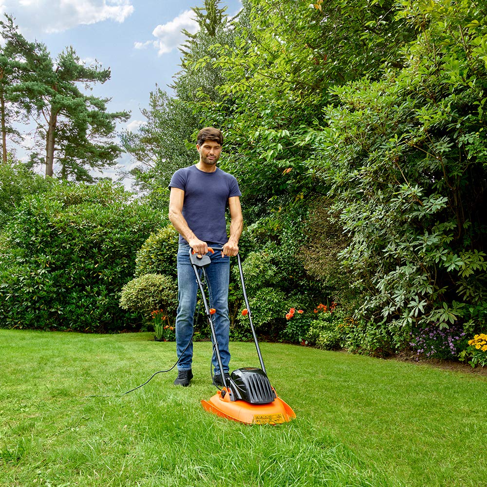 BLACK+DECKER Electric Hover Mower with 30cm Deck, 1200W, Corded, Compact, Lightweight, BEMWH551-GB