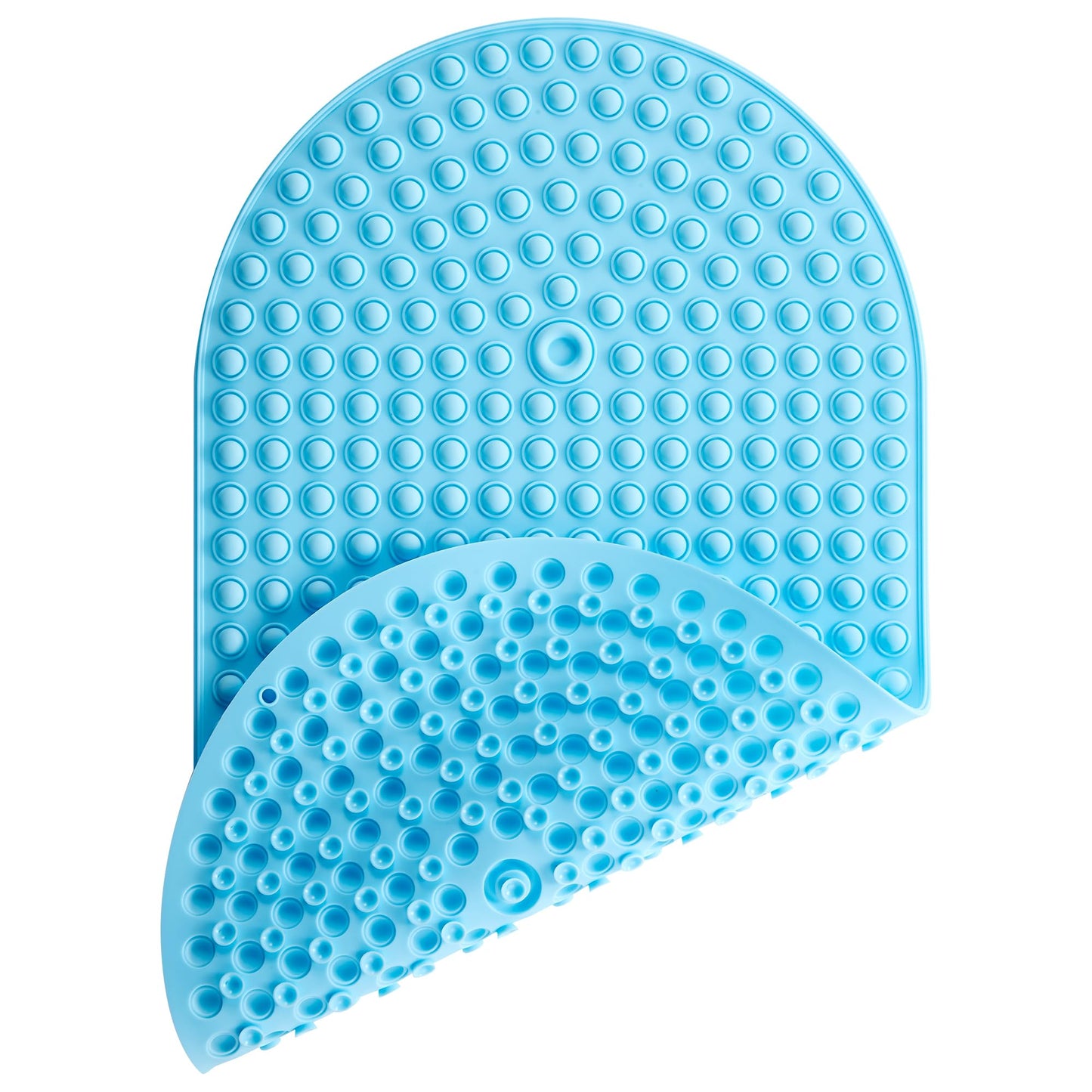 Silicone Bathtub & Shower Mat Non Slip, Bubble Massage Anti Slip Shower Floor Mat with 27 x 15 Inches for Easy Storage, Machine Washable Bath Mat for