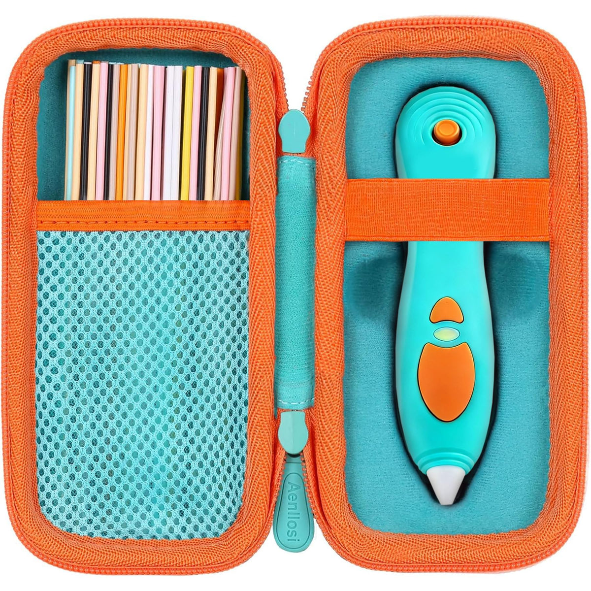 Aenllosi Storage Case Compatible with 3Doodler Start+ Essentials (2024) for 3D Pen Set for Kids, Storage Mesh Bags Holder for Printing Filament Refill