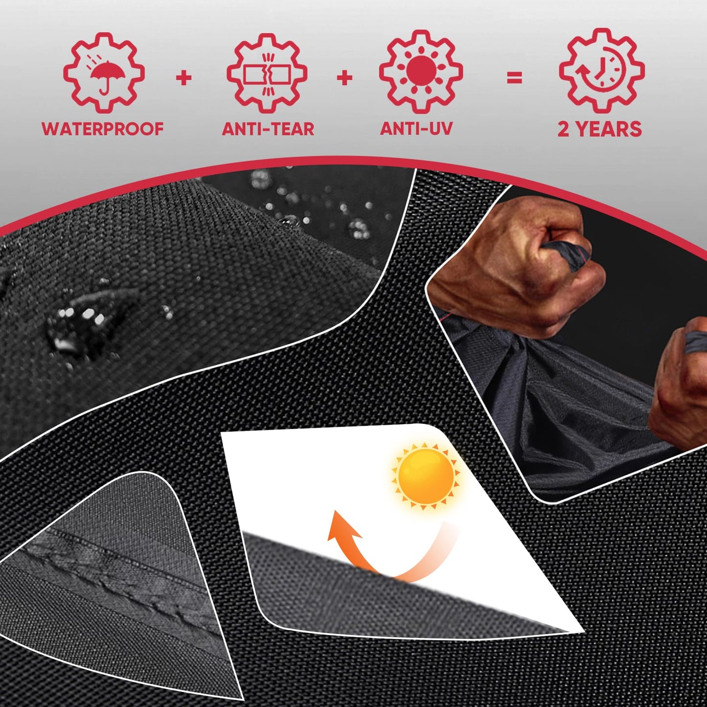 Turtle-Life BBQ Grill Cover,64 Inch Heavy Duty Waterproof Barbecue Gas Grill Covers for Weber Genesis Char-Broil Brinkmann, No Fading Away Within 2
