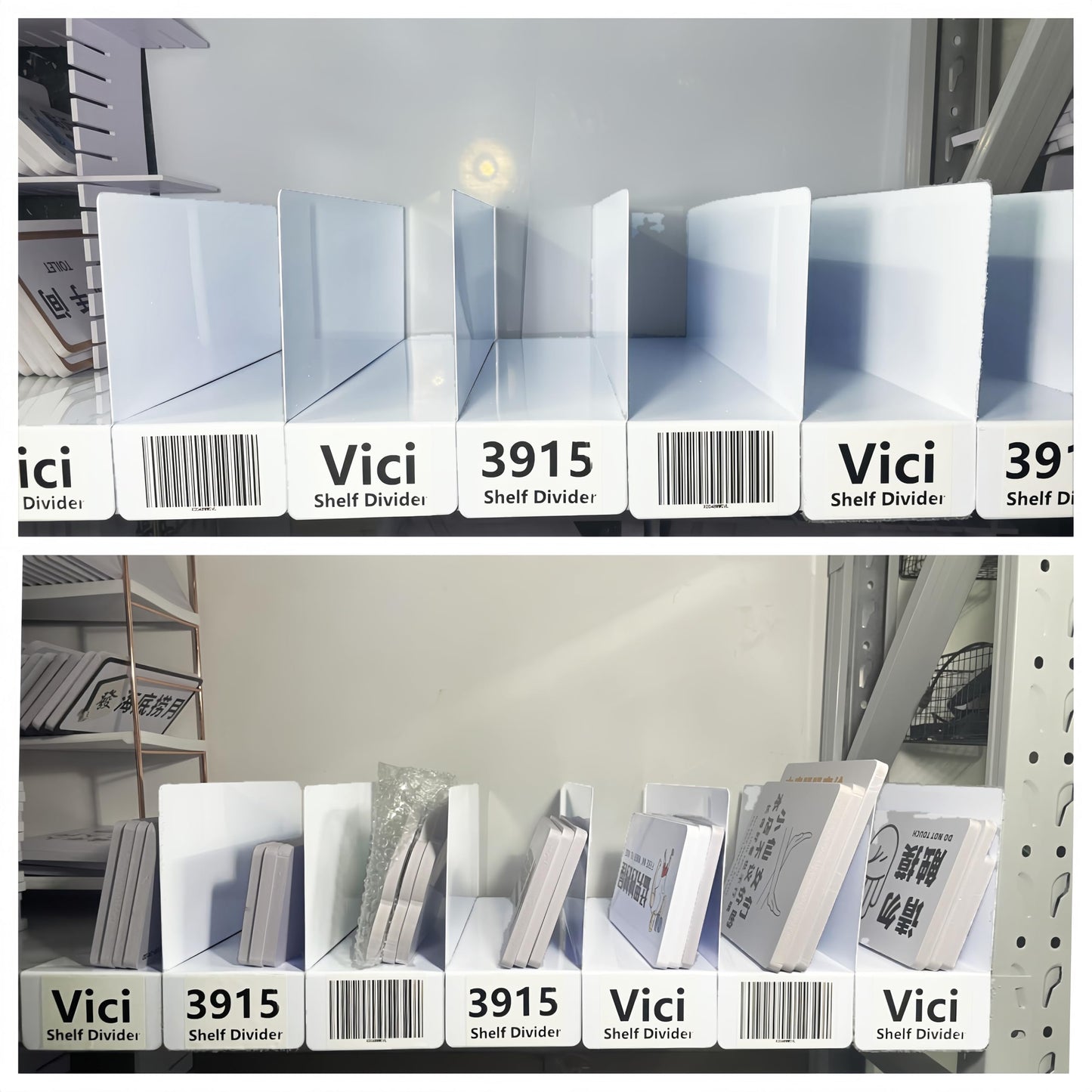 8Gnituhs 1.6MM 20 Pcs 39 * 15CM PVC Shelf Dividers for Closets Wood Shelf Separators Clothes Organizer and Bedroom Storage and Organization