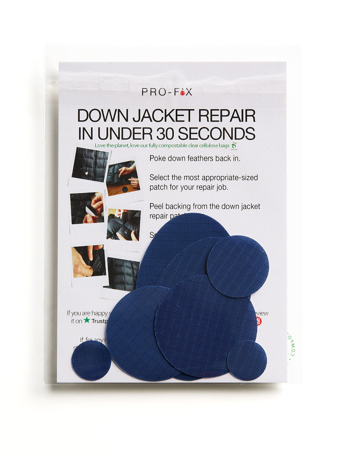 PRO-FIX Ripstop Repair Patch Kit ? Waterproof, Tear-Resistant, Pre-Cut Self-Adhesive Patches for Tents, Jackets, Sleeping Bags, Awnings, Backpacks,