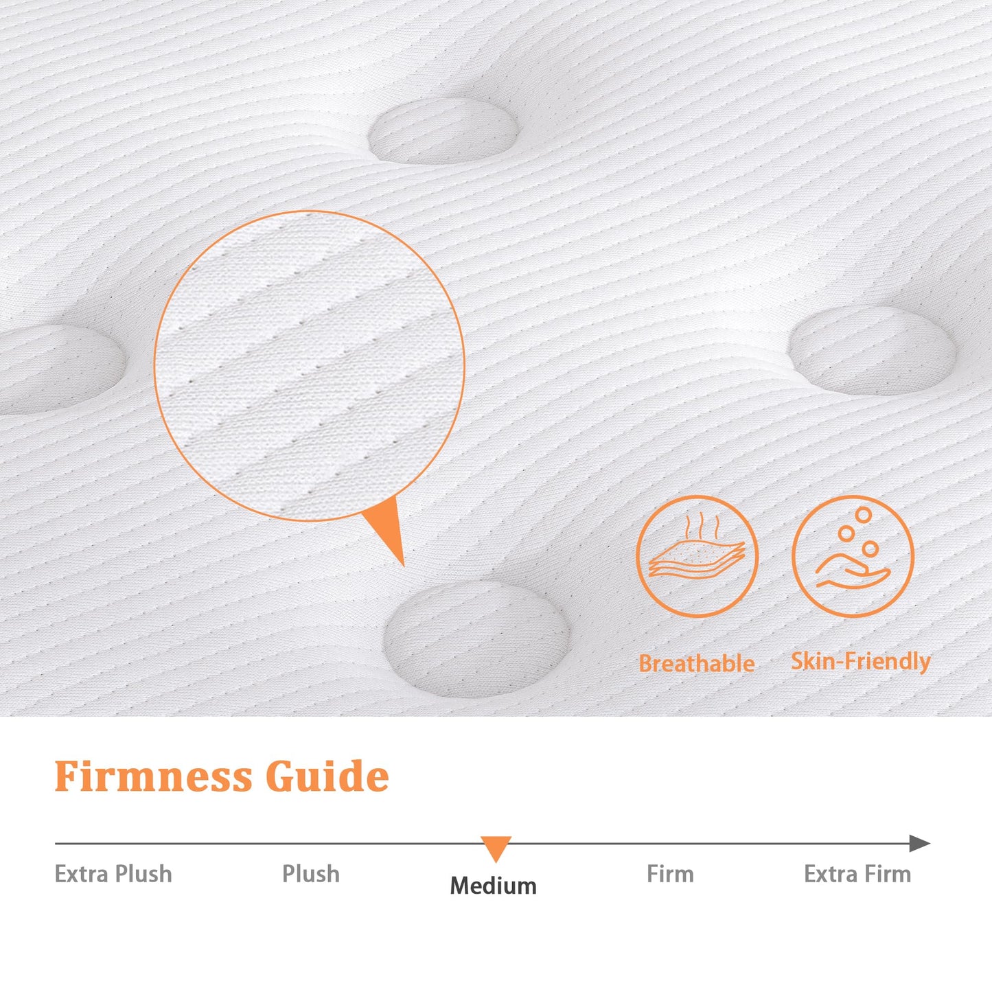 TeQsli Small Double Mattress 4FT, 18cm Hybrid Pocket Sprung Mattress Small Double - Medium Firm - Ideal for Guest Beds