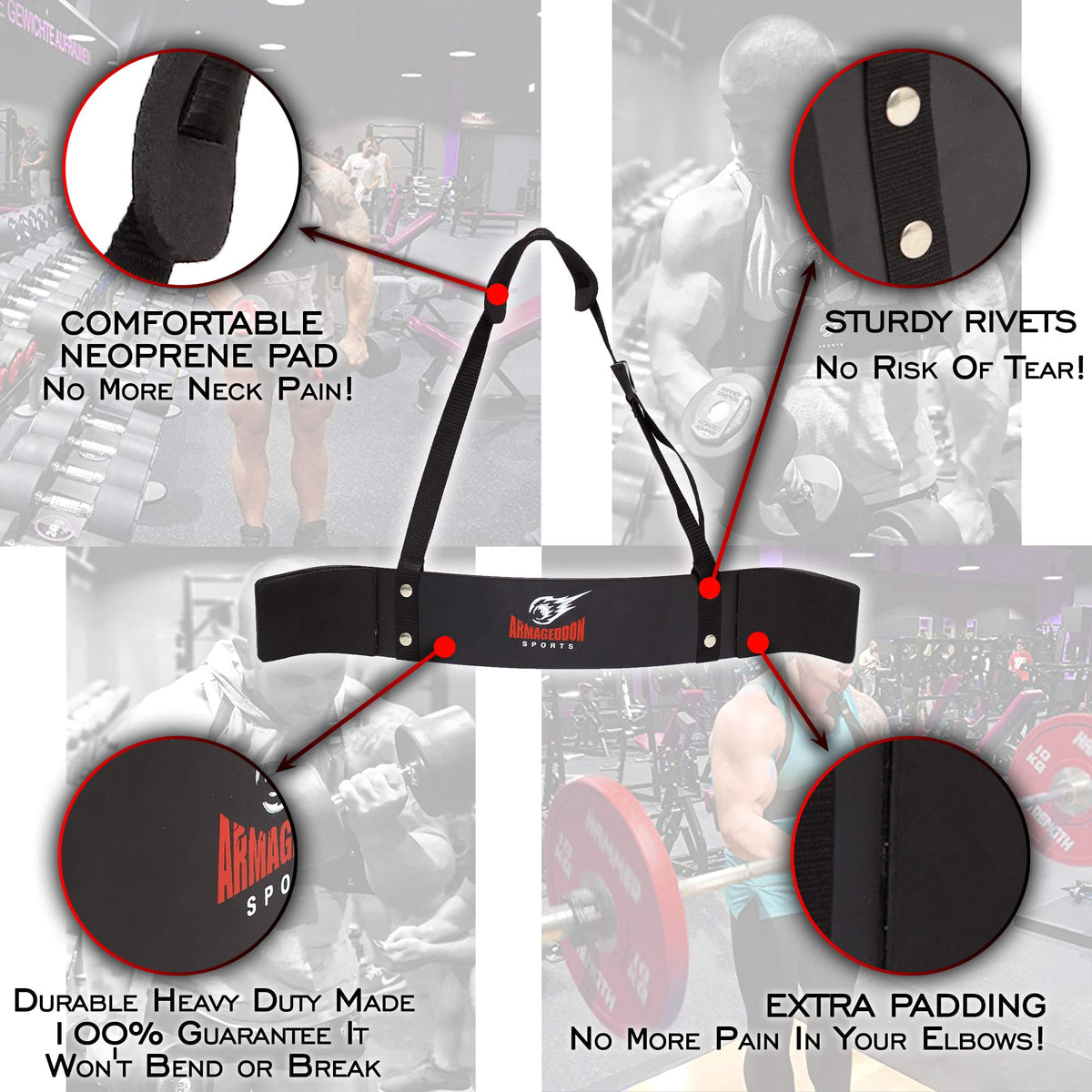 Premium Heavy Duty Arm Blaster + BONUS Premium Lifting Straps, Biceps Bomber, Arnold Biceps Isolator, Bodybuilder Heavy Duty Arm Blaster, Arm Curl