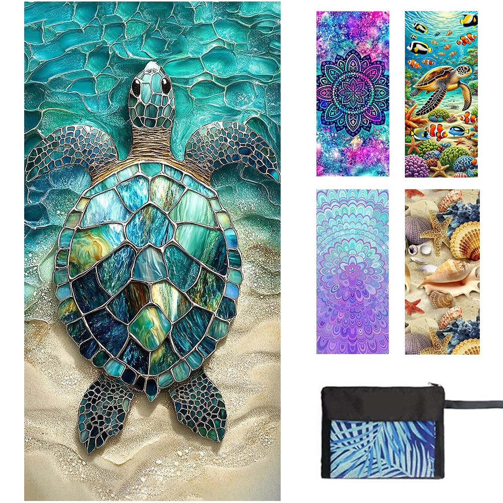 JAODFK Microfibre Beach Towel 71"X32" Quick Dry Lightweight Sand Free Extra Large Thin Towels Travel Essentials For Adults Womens Swim Bath