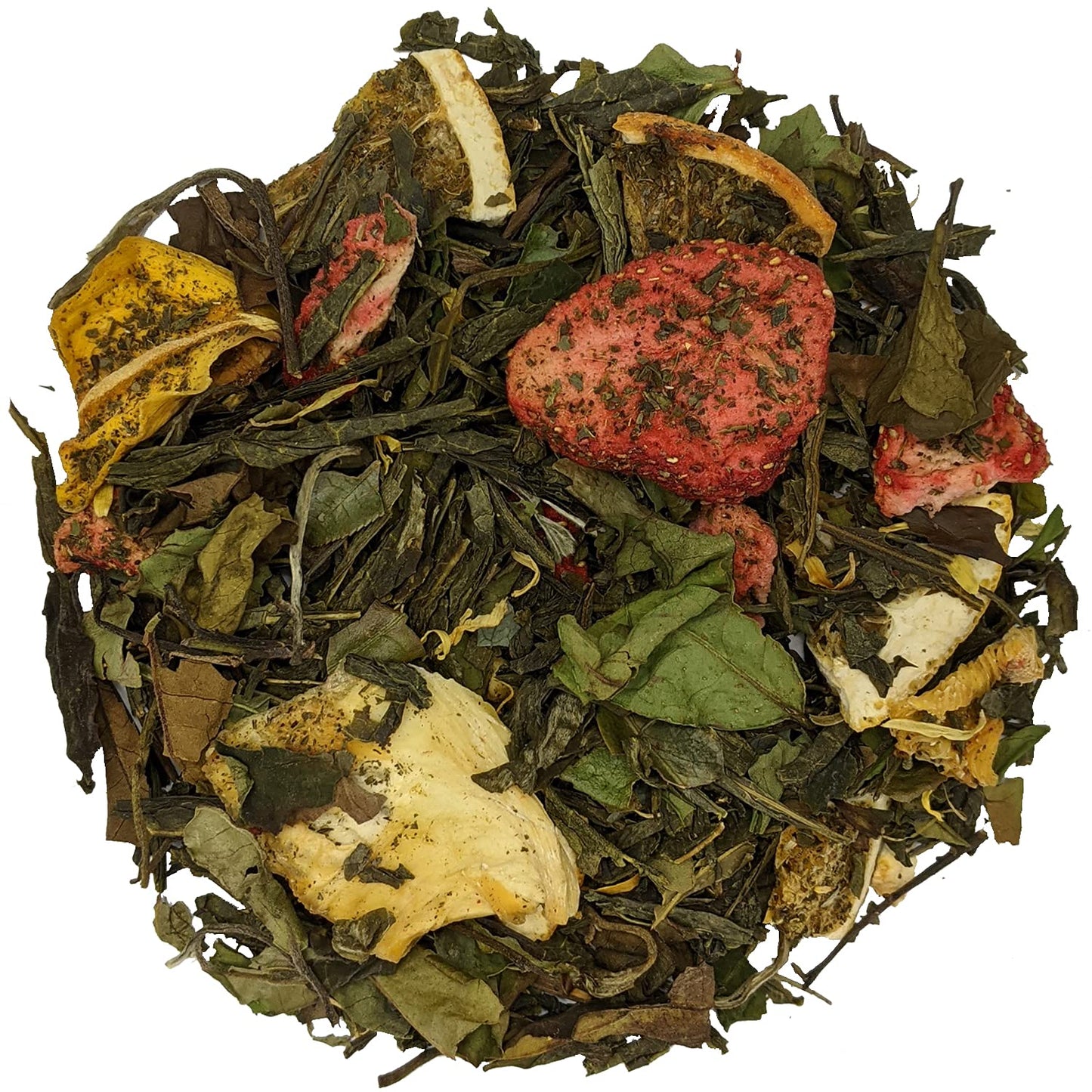 Simpli-Special Strawberry Pineapple Premium Green & White Loose Leaf Tea | Sweet Light and Refreshing | Hunan Province Green Tea and White Pai Mu Tan