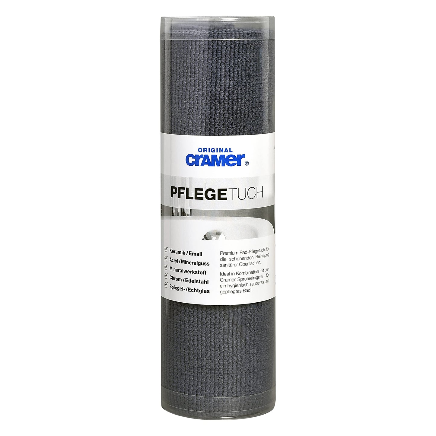 Cramer Premium Bathroom Care Cloth 40 x 40 cm - Professional and Gentle Cleaning of Mineral Cast, Acrylic, Enamel, Chrome, Glass, Coloured Fittings