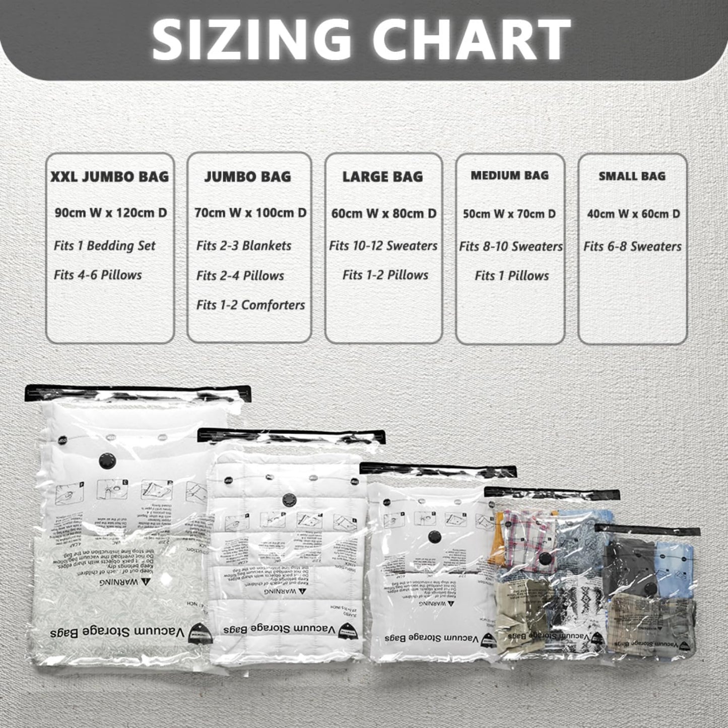 Vacuum Storage Bags 8 Large, Space Saver Bags with Travel Hand Pump, Compression Seal Bags for Clothes, Duvets