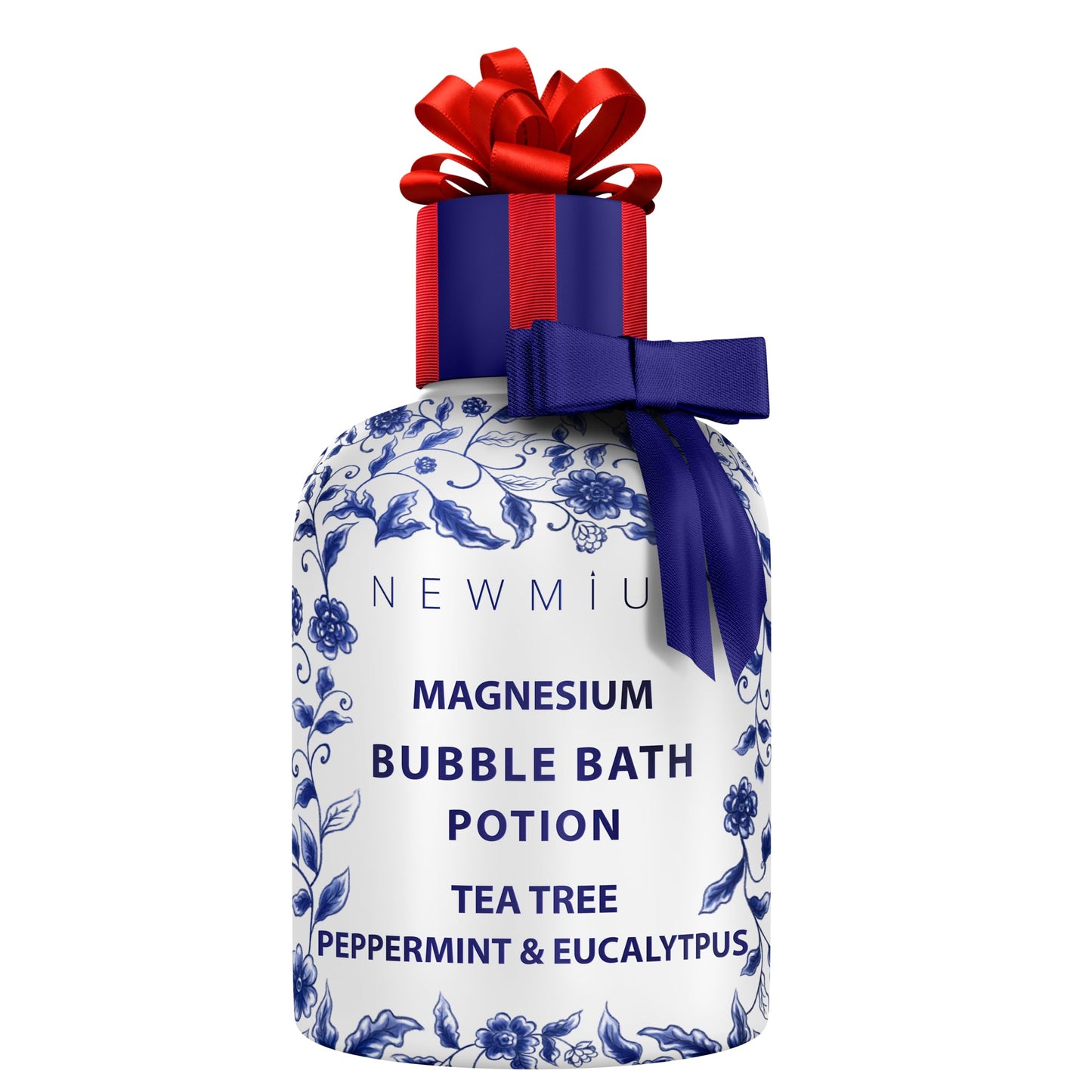 Magnesium Bubble Bath - Long Lasting Foaming Bubbles - Sore Muscles Recovery - Tea Tree Peppermint Eucalyptus - Relaxing Stress Relief - Calming Self