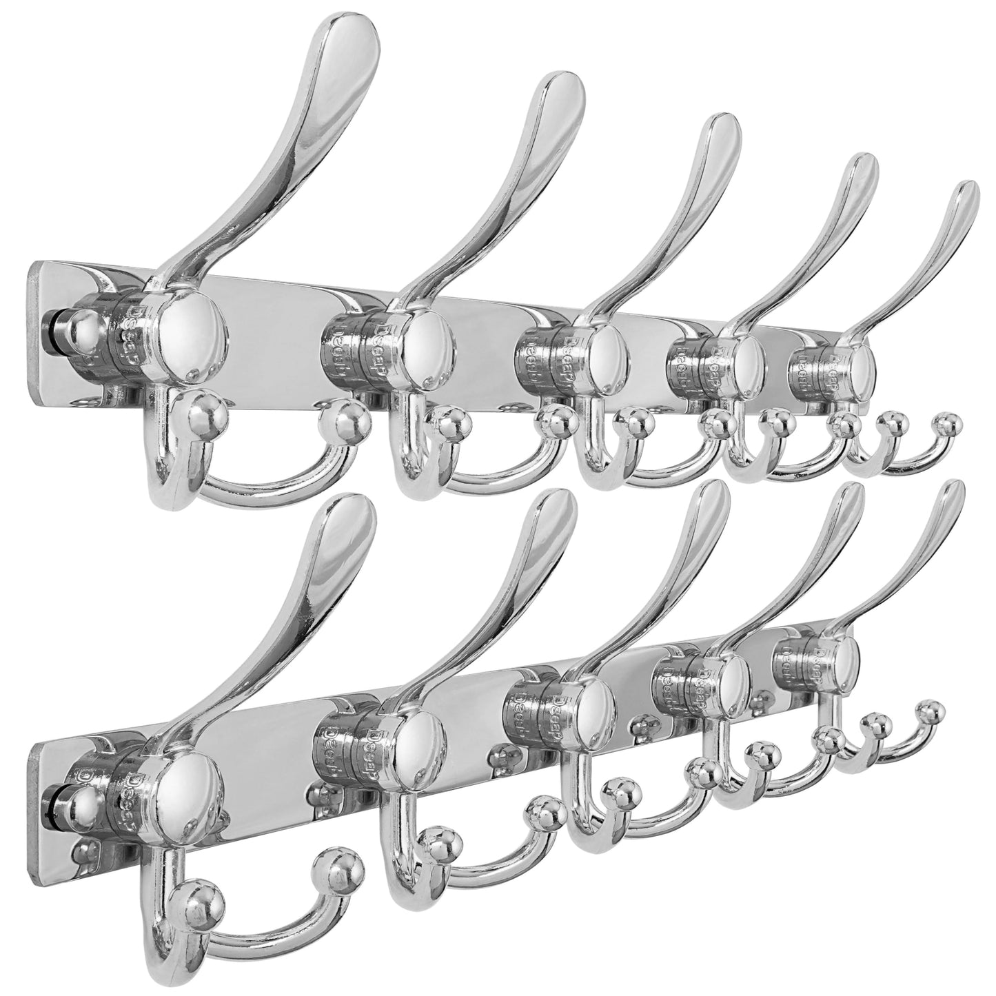 Dseap Coat Rack Wall Mount, Heavy Duty 2.5mm Base vs Flimsy 1mm, Double-Thick Solid Anti-Snap Hooks