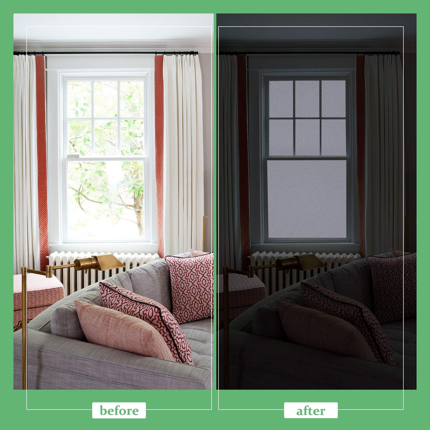 Lifetree White Blackout Window Film 100% Light Blocking Total Privacy Non-Adhesive Glass Film Room Darkening/No Glue/Reduce Heat/Anti UV for Baby Room