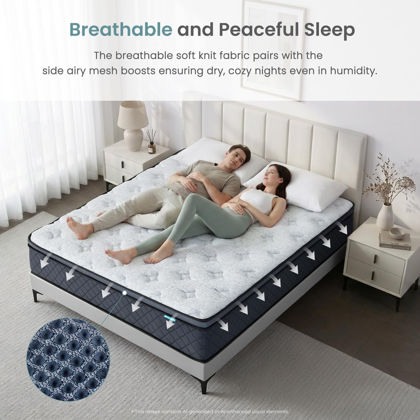 Single Mattress 3FT, 12 Inch Medium Firm Hybrid Mattresses for Kids Bed